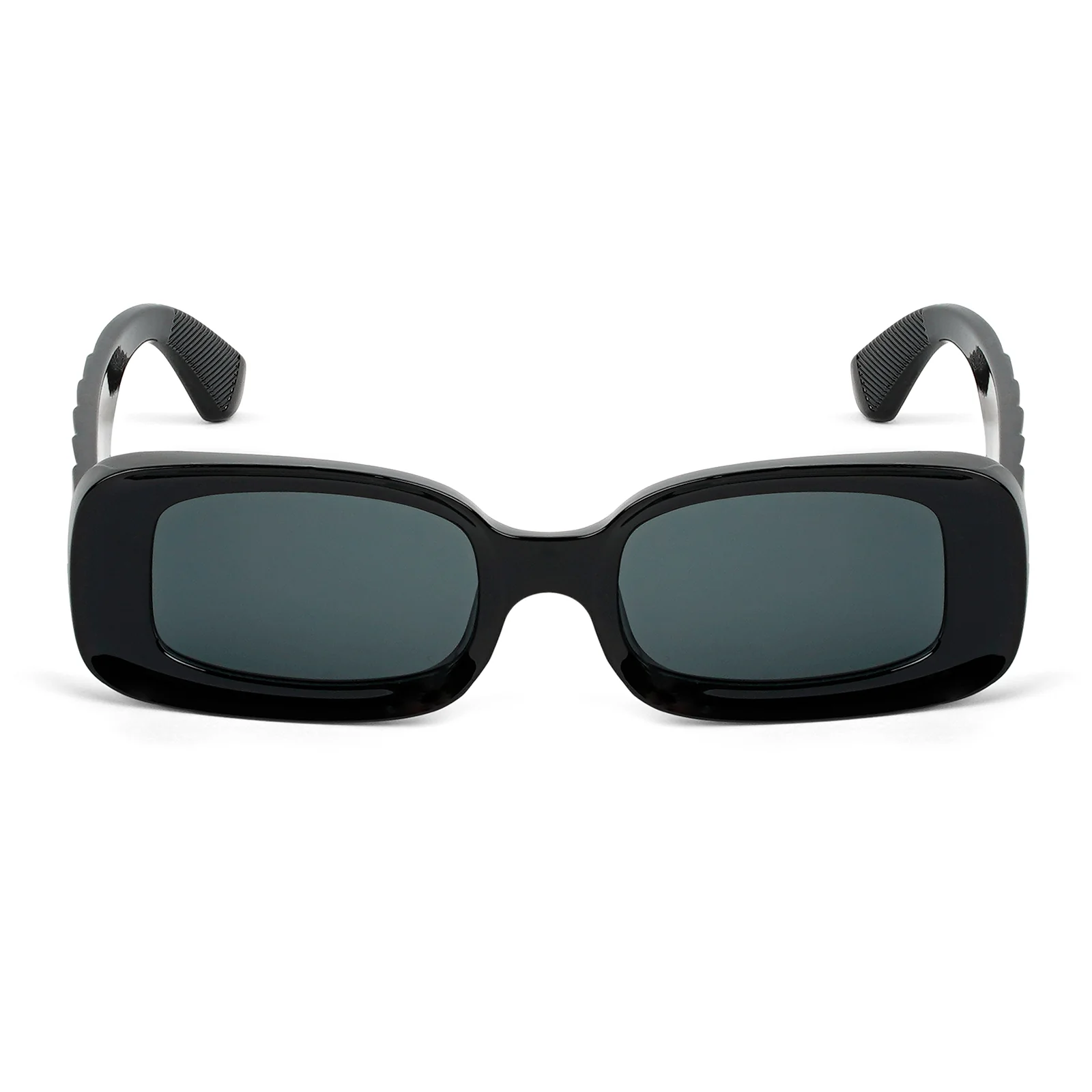 Arcadia Rectangular Black Sunglasses - Image 3
