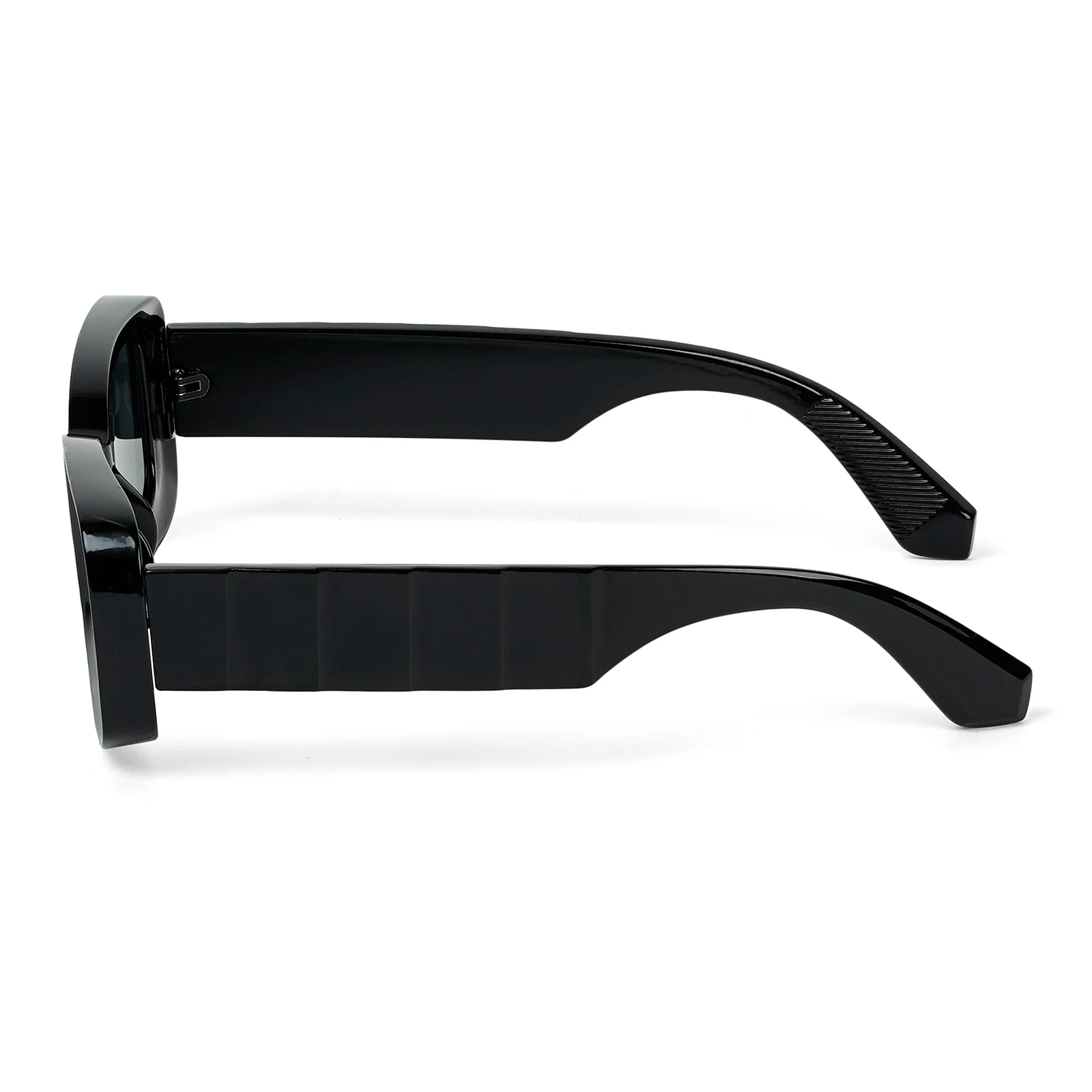Arcadia Rectangular Black Sunglasses - Image 5