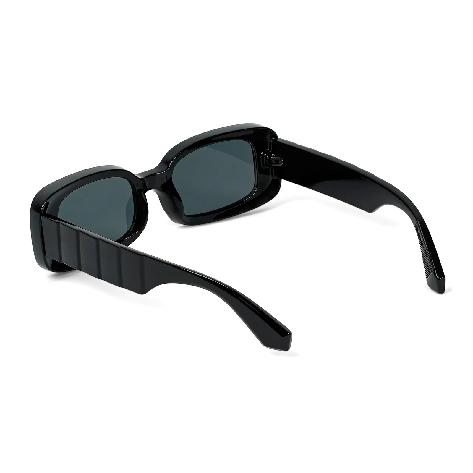 Arcadia Rectangular Black Sunglasses - Image 6