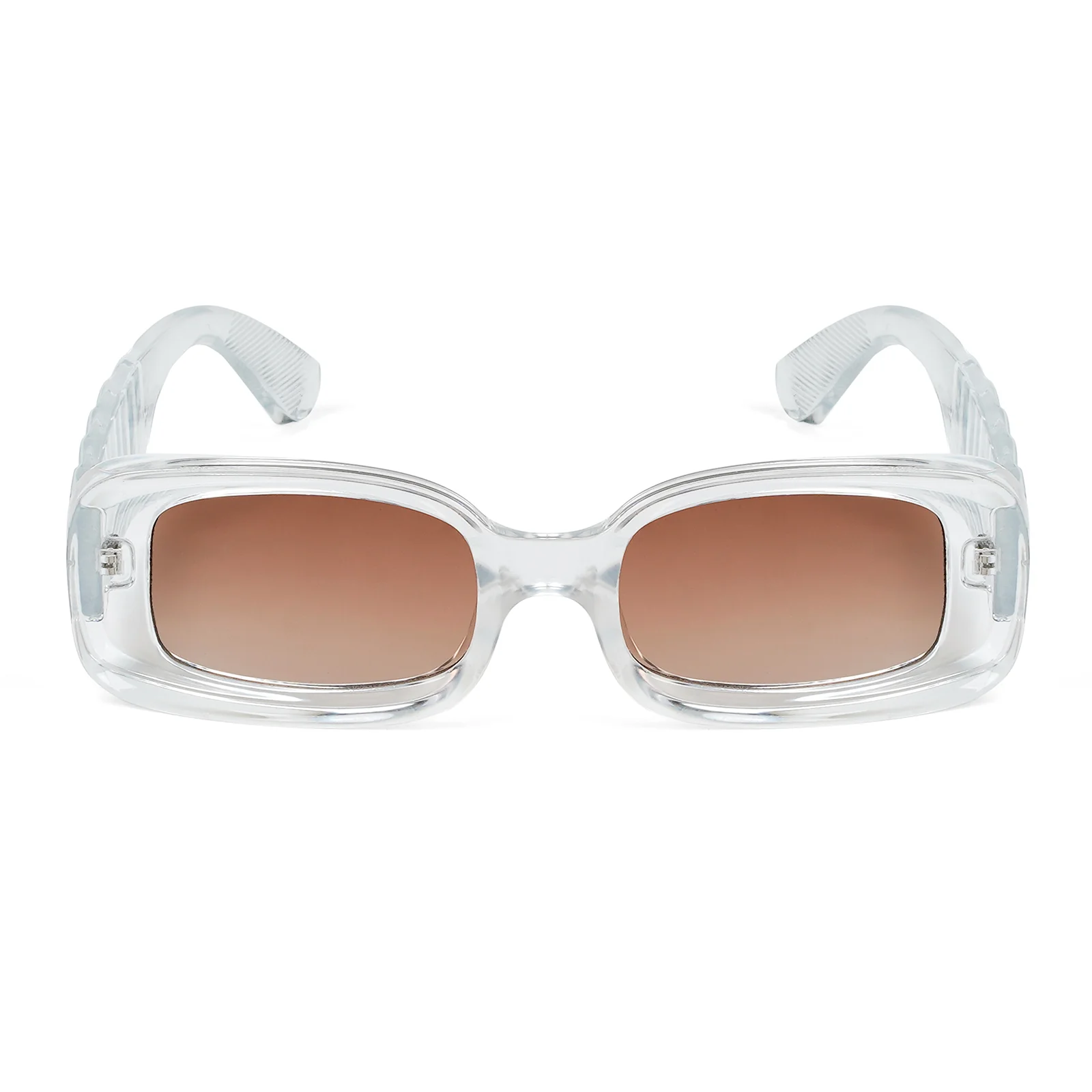 Arcadia Rectangular White  Sunglasses - Image 3
