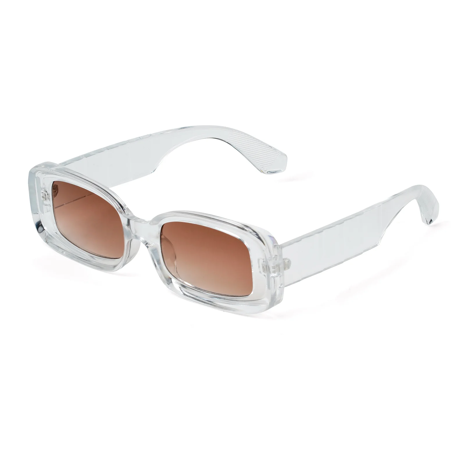 Arcadia Rectangular White  Sunglasses - Image 4