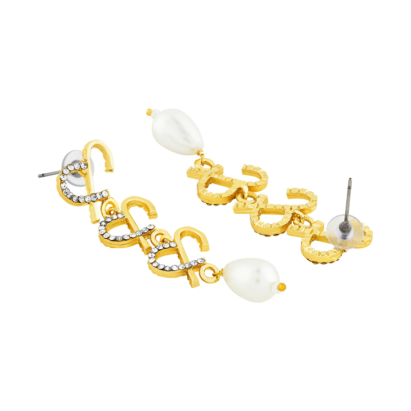 Aria Monogram Gold Earring - Image 5