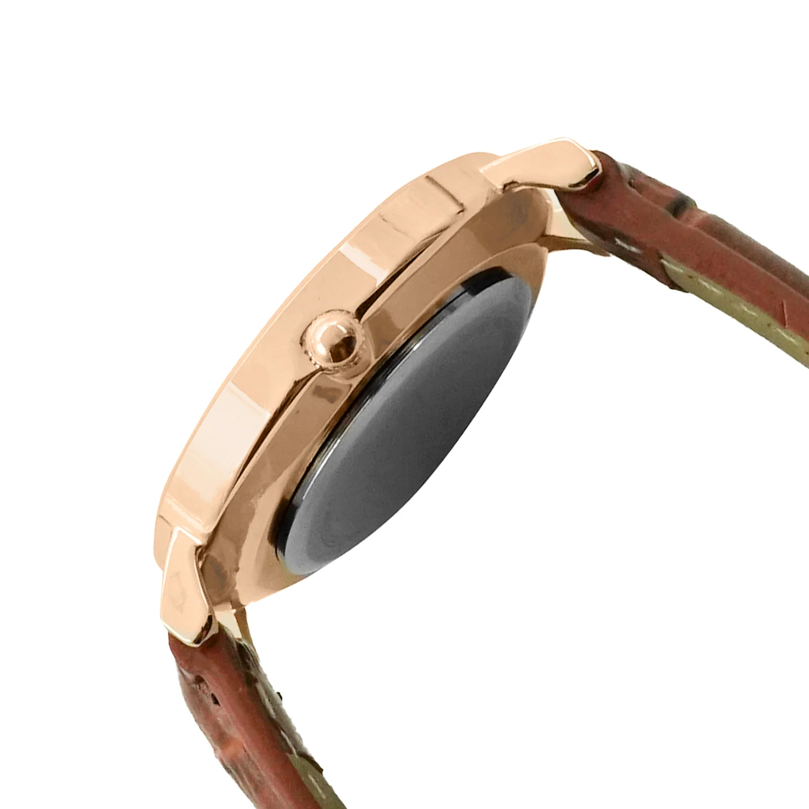 Ariana White Medium Dial Brown Croc Strap Women's Watch - Image 4
