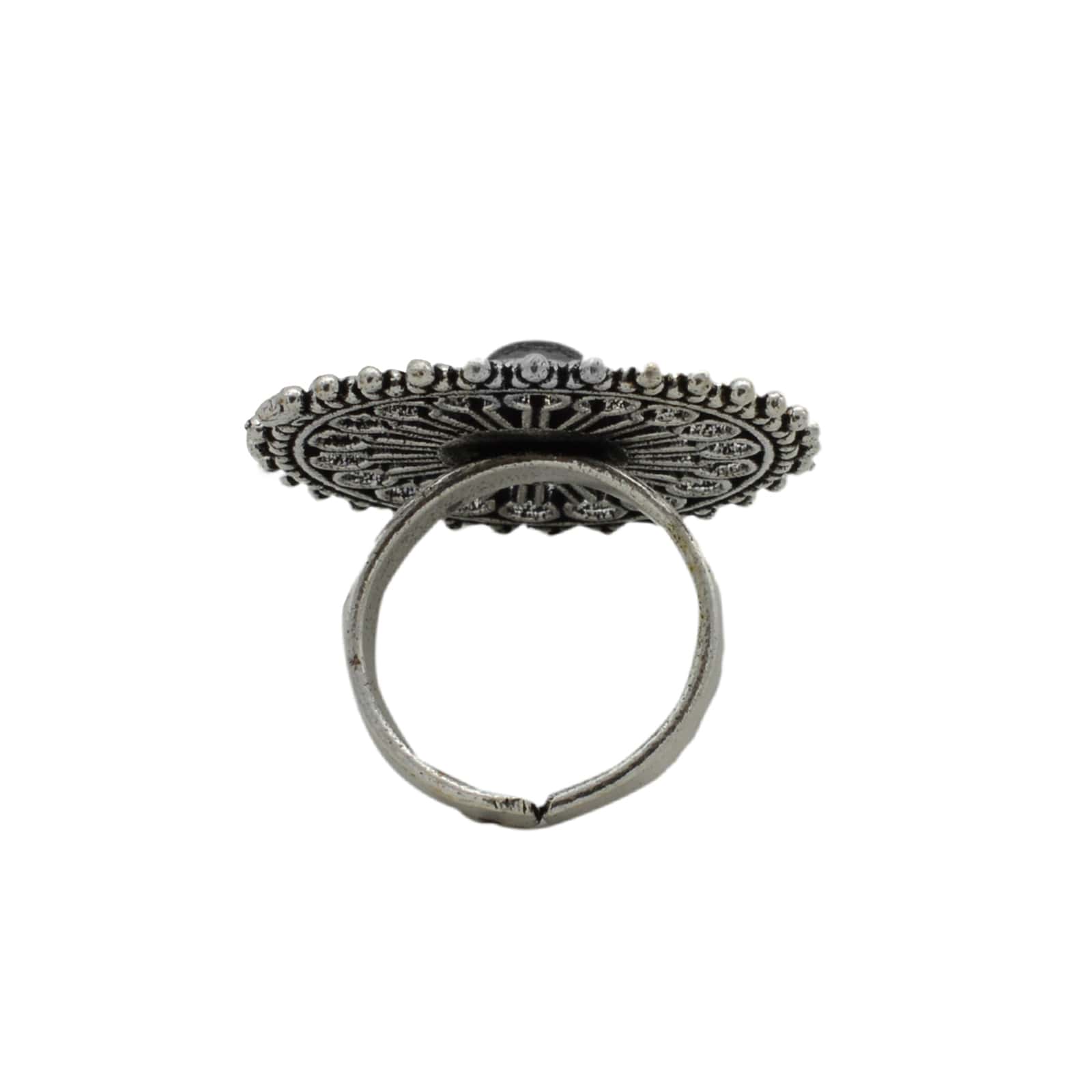 Aruna Black Silver Oxidized Ring - Image 4