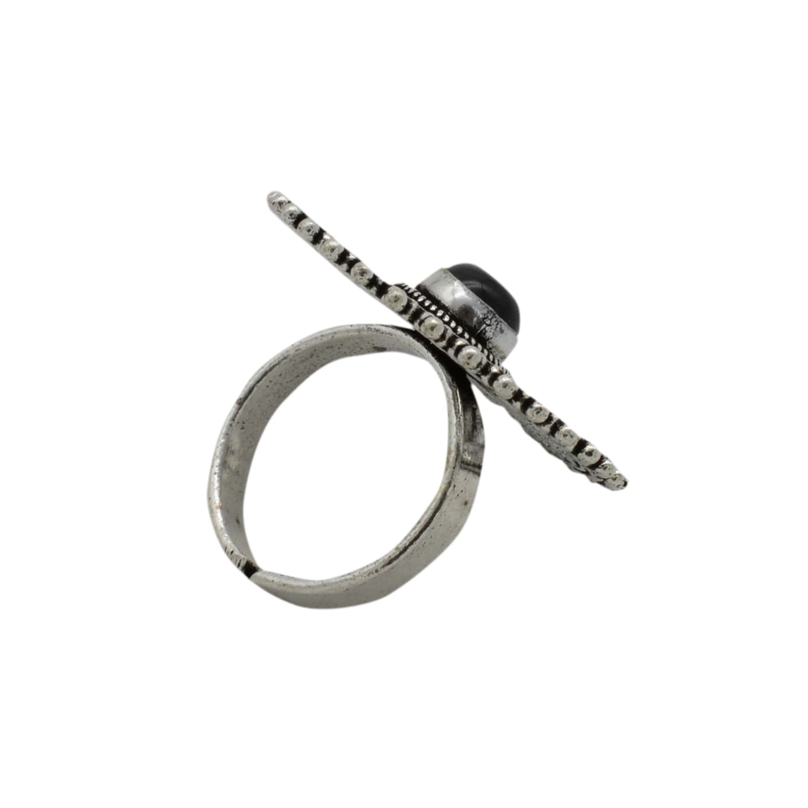 Aruna Black Silver Oxidized Ring - Image 5