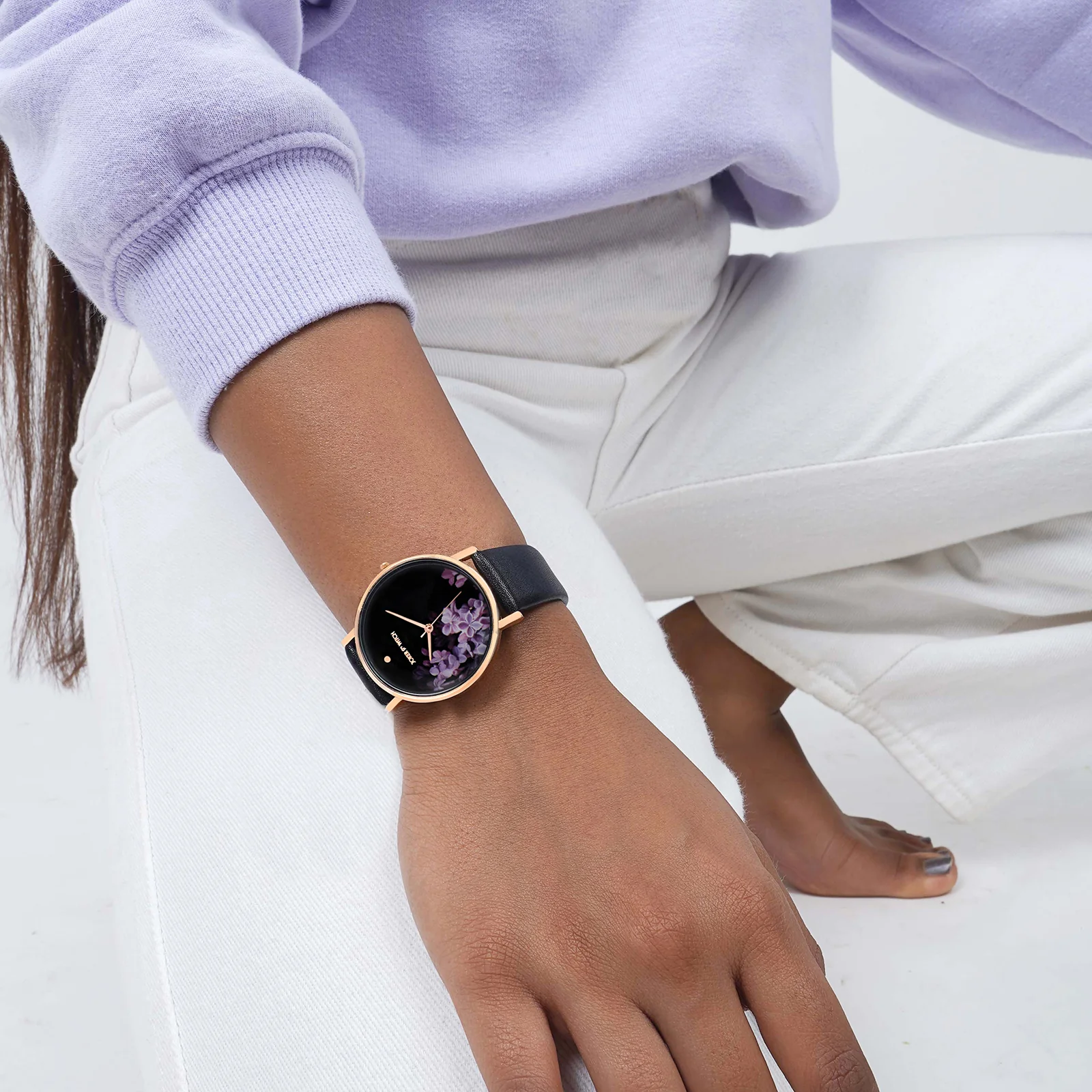 Printed Aster Black Medium Dial PU Strap Women's Watch - Image 2