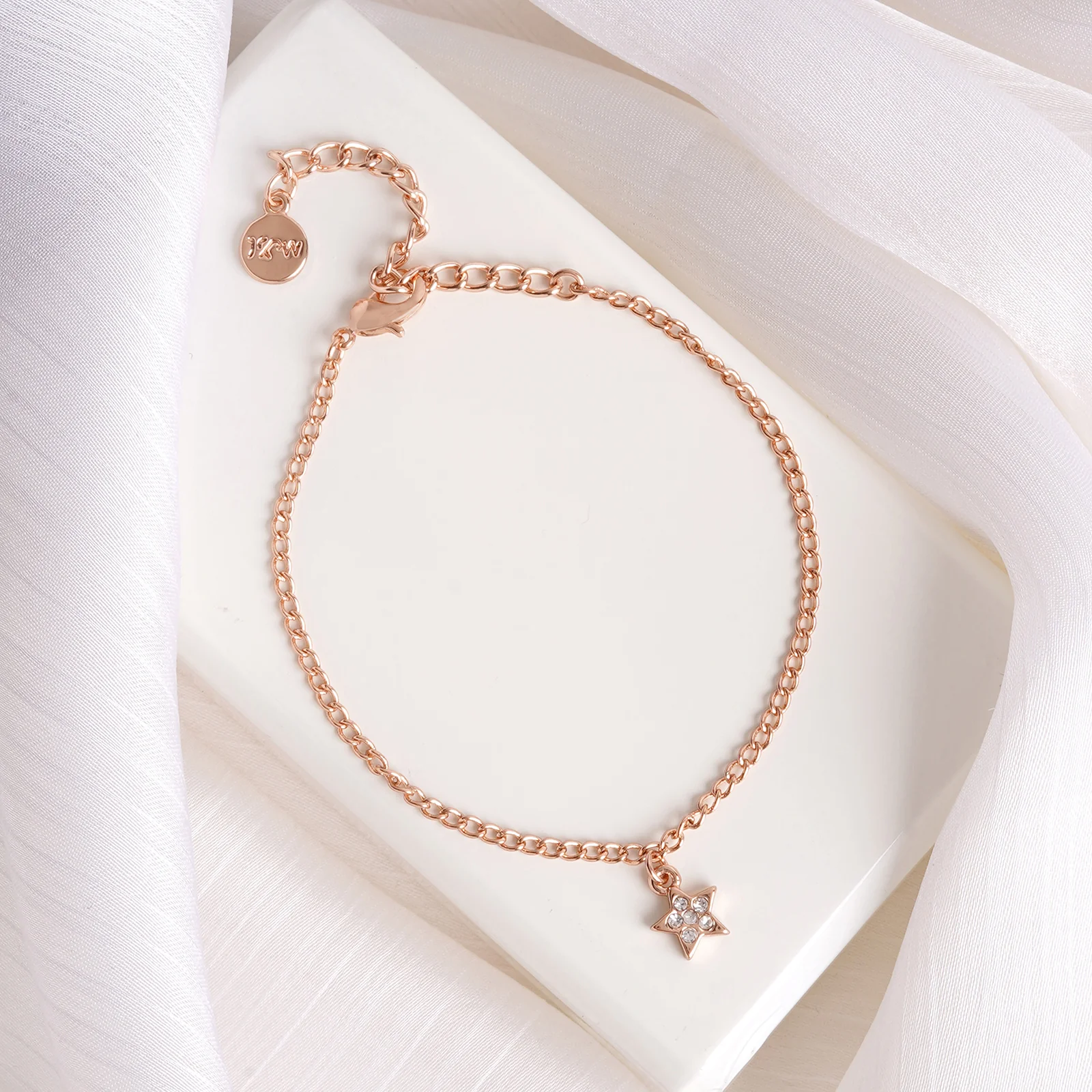 Astral Rhinestone Rose Gold Bracelet Charm - Image 2