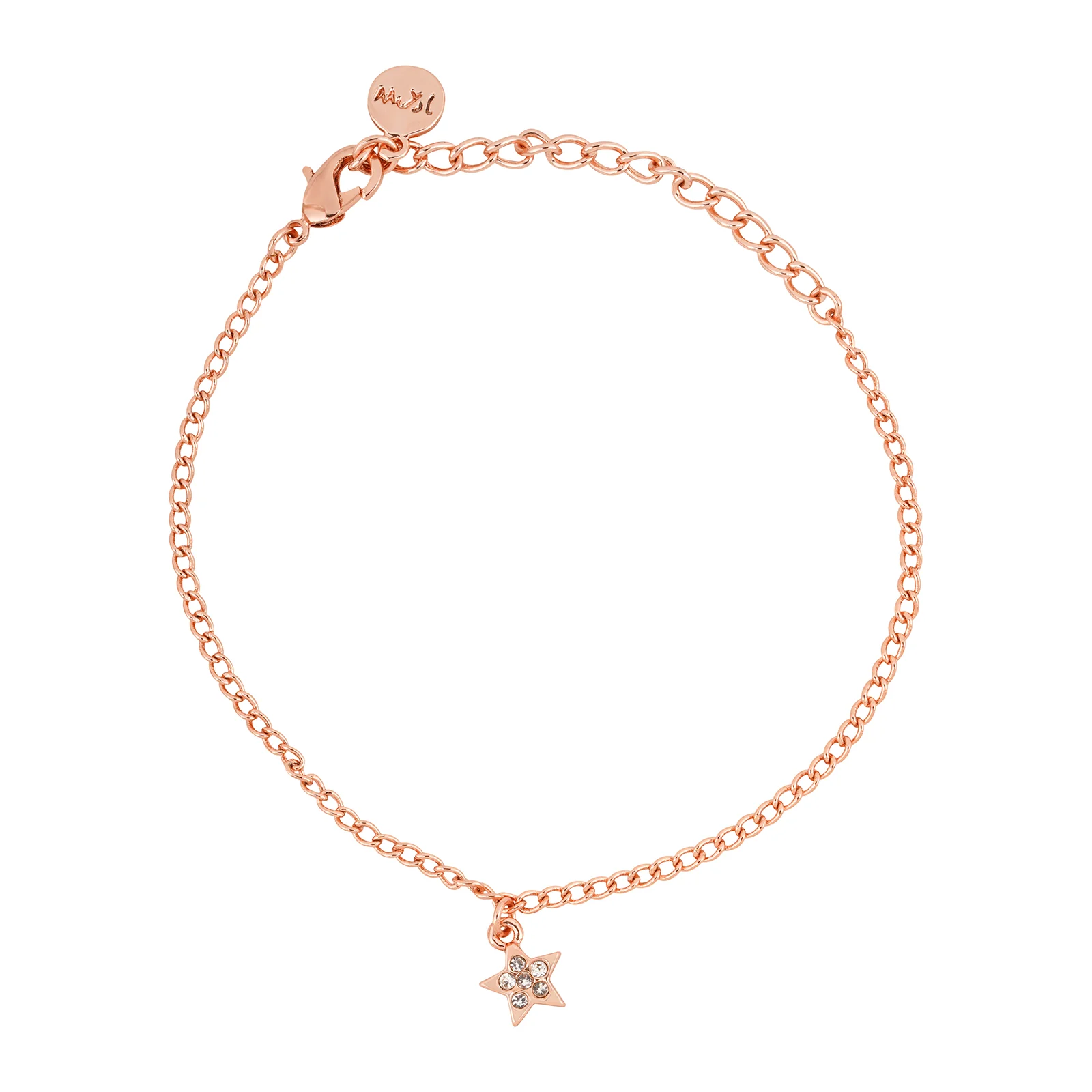 Astral Rhinestone Rose Gold Bracelet Charm - Image 3