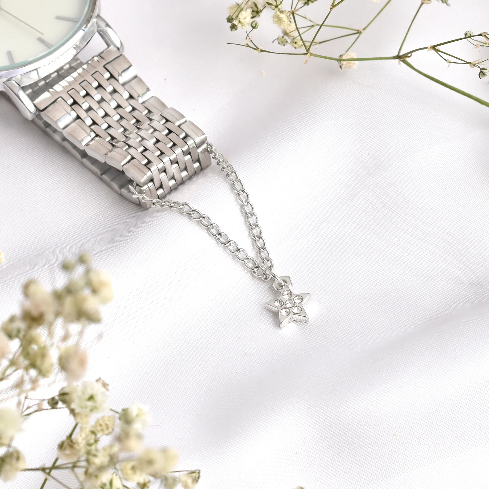 Astral Rhinestone Silver Watch Charm - Image 2