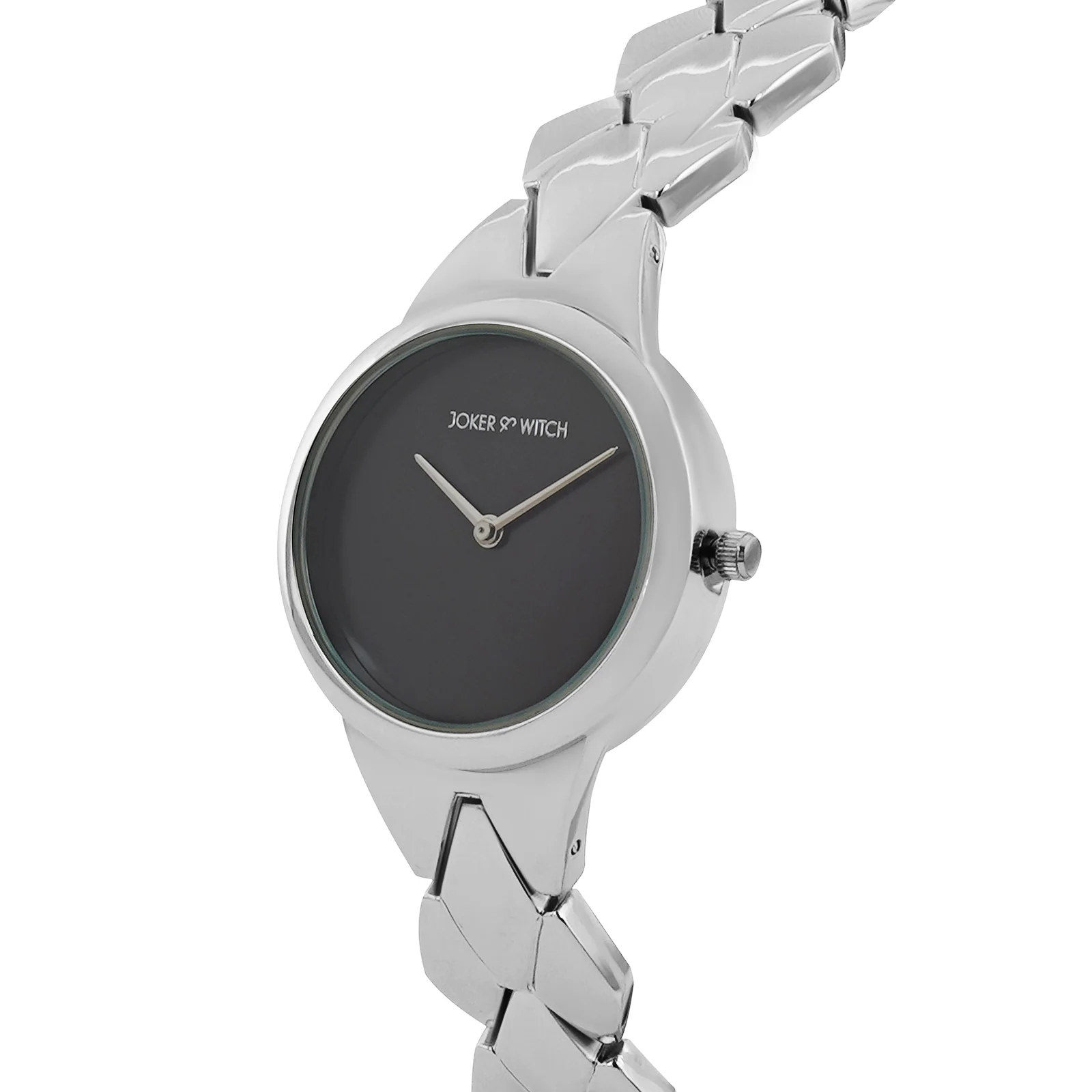 Athens Black Medium Dial Silver Bracelet Strap Women's Watch - Image 4
