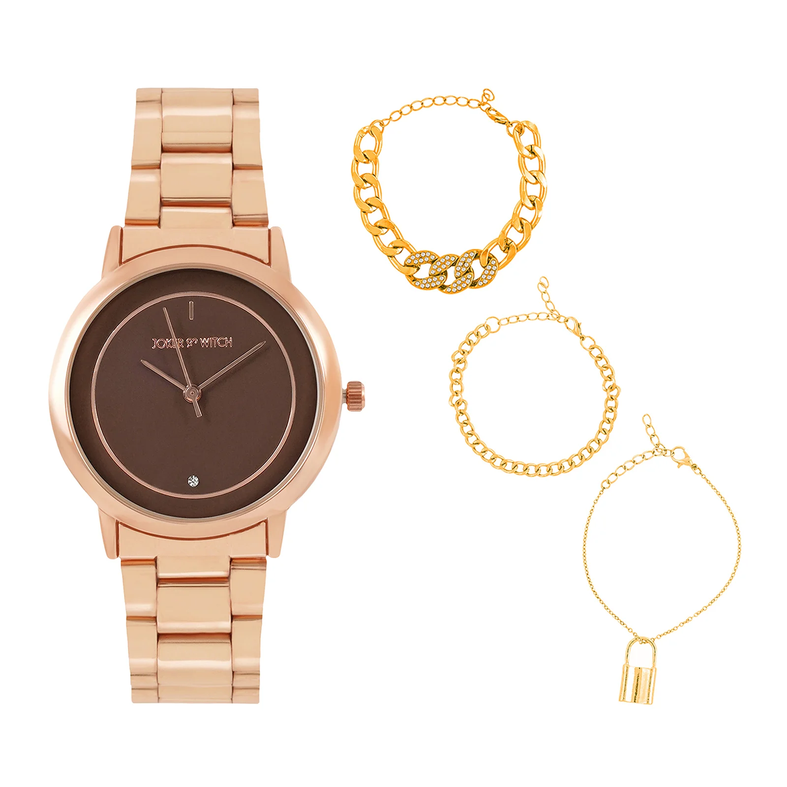 Attina Rosegold Watch Bracelet Stack - Image 2