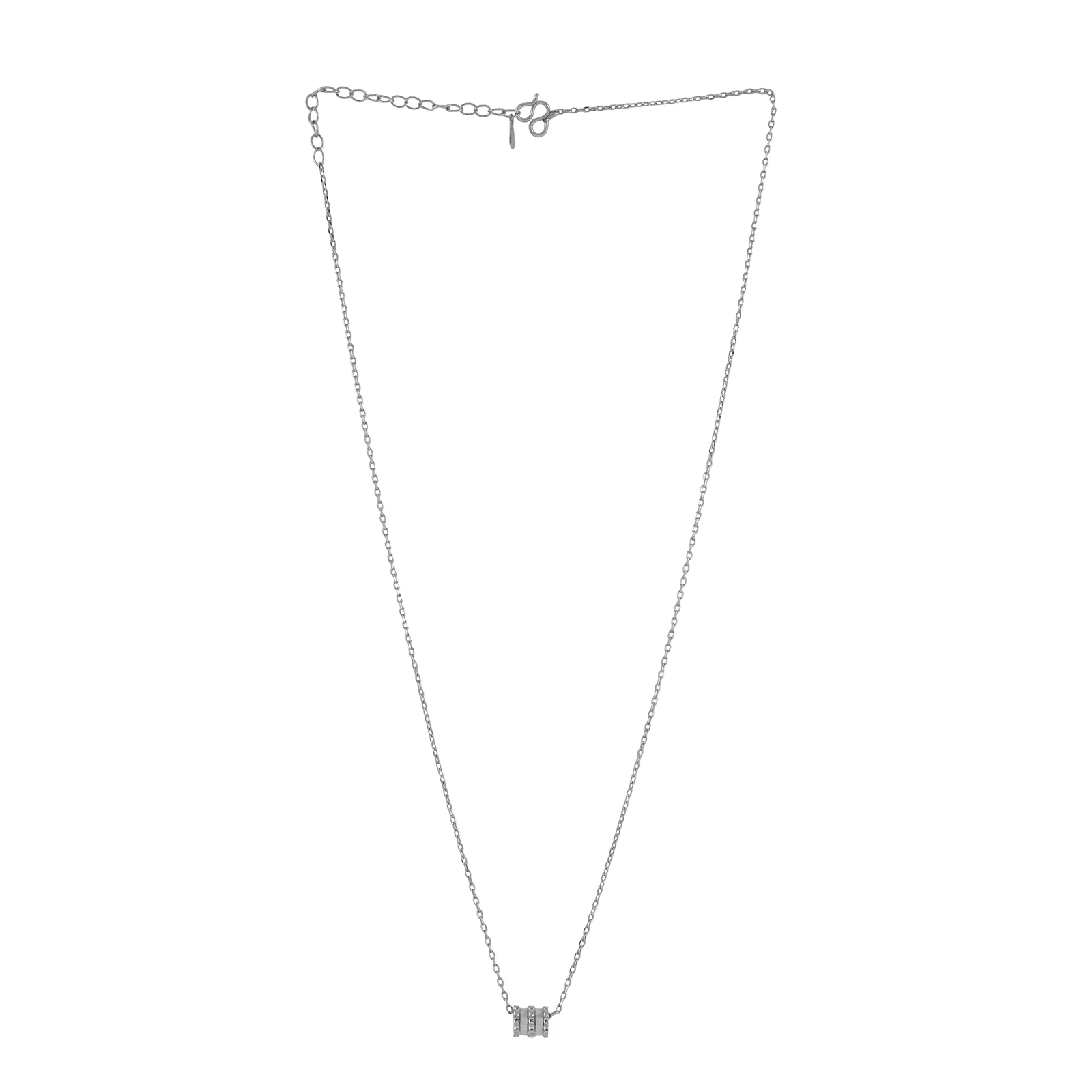 Auburn Barrel Silver Necklace - Image 3