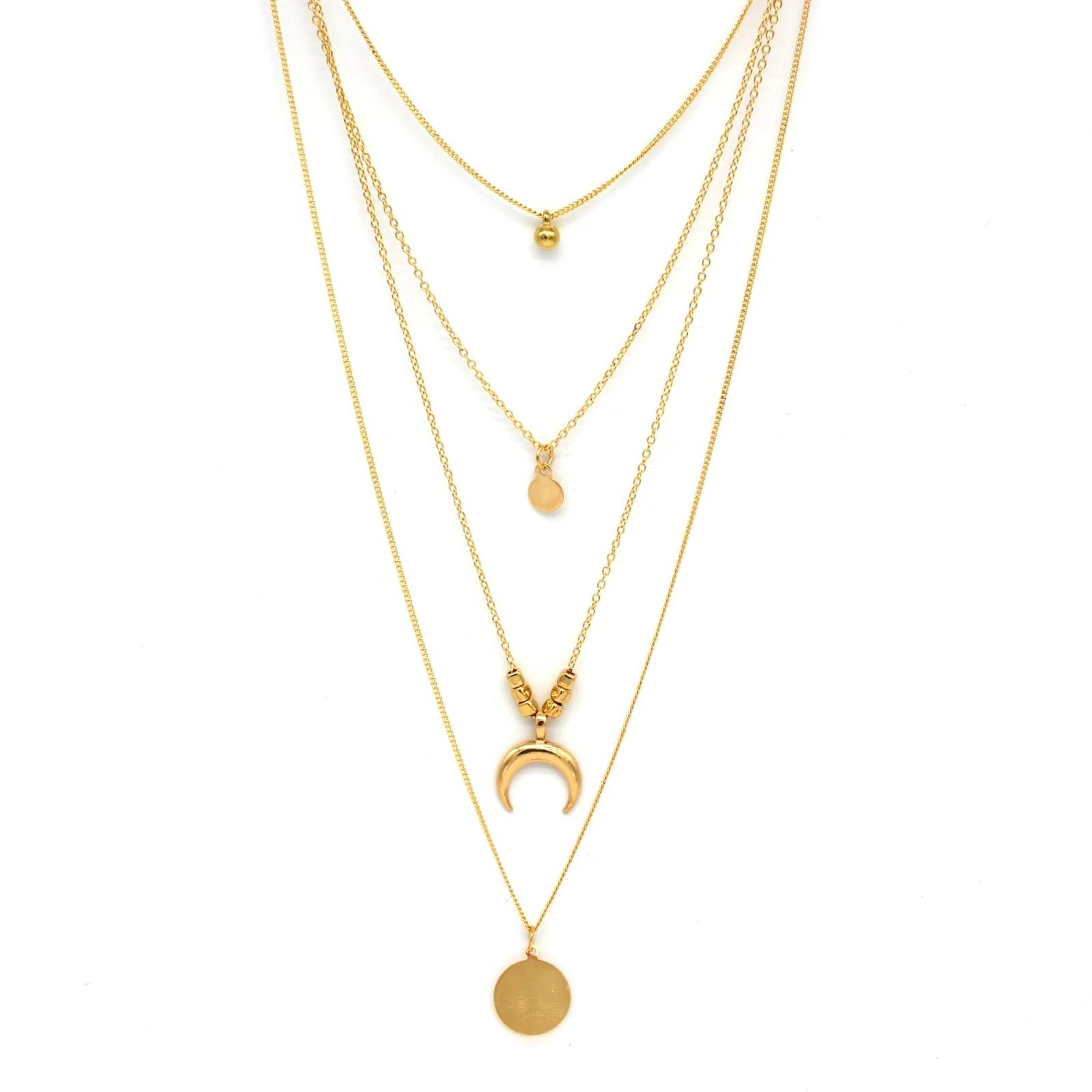 Aurora Layered Gold Necklace - Image 3