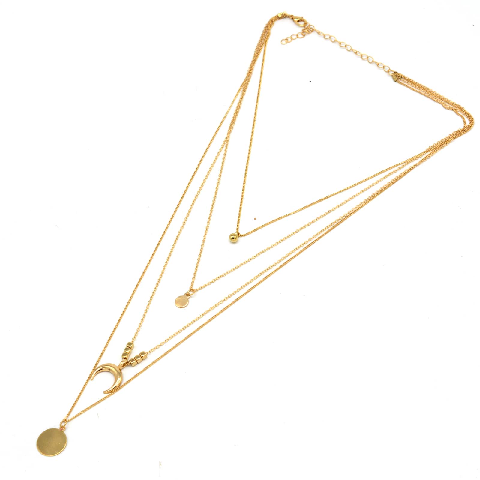 Aurora Layered Gold Necklace - Image 4