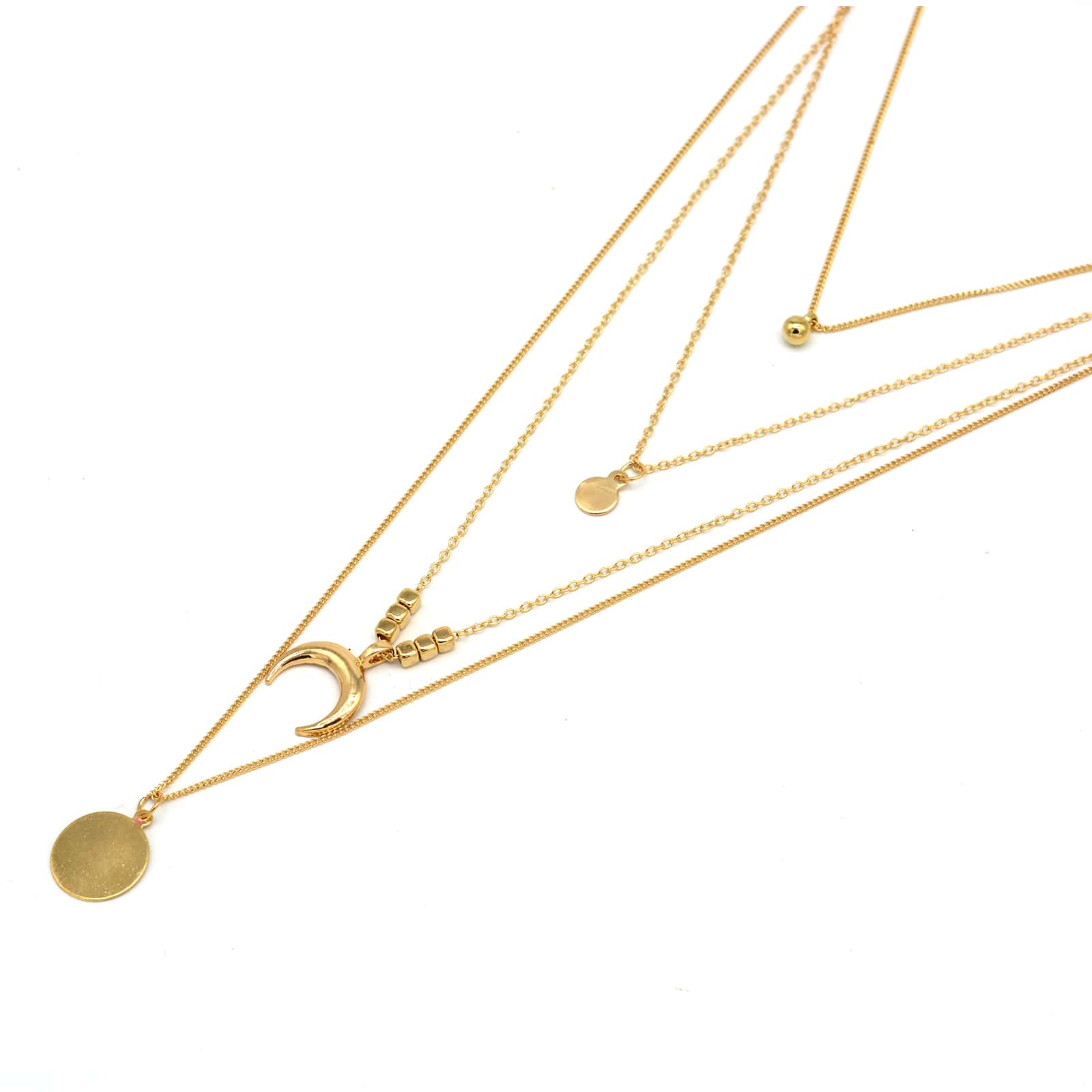Aurora Layered Gold Necklace - Image 5