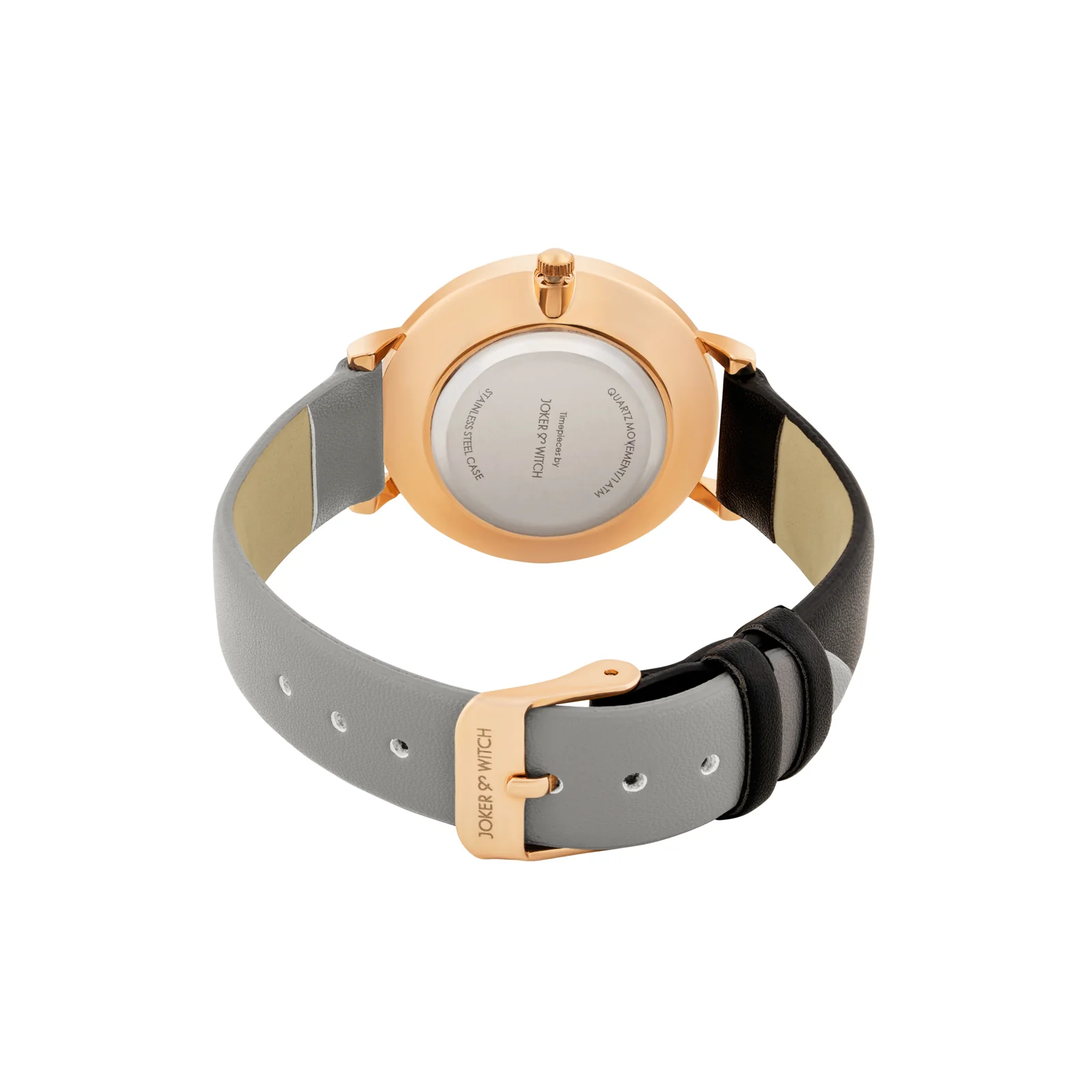 Aurora White Medium Dial Black PU Strap Women's Watch - Image 6