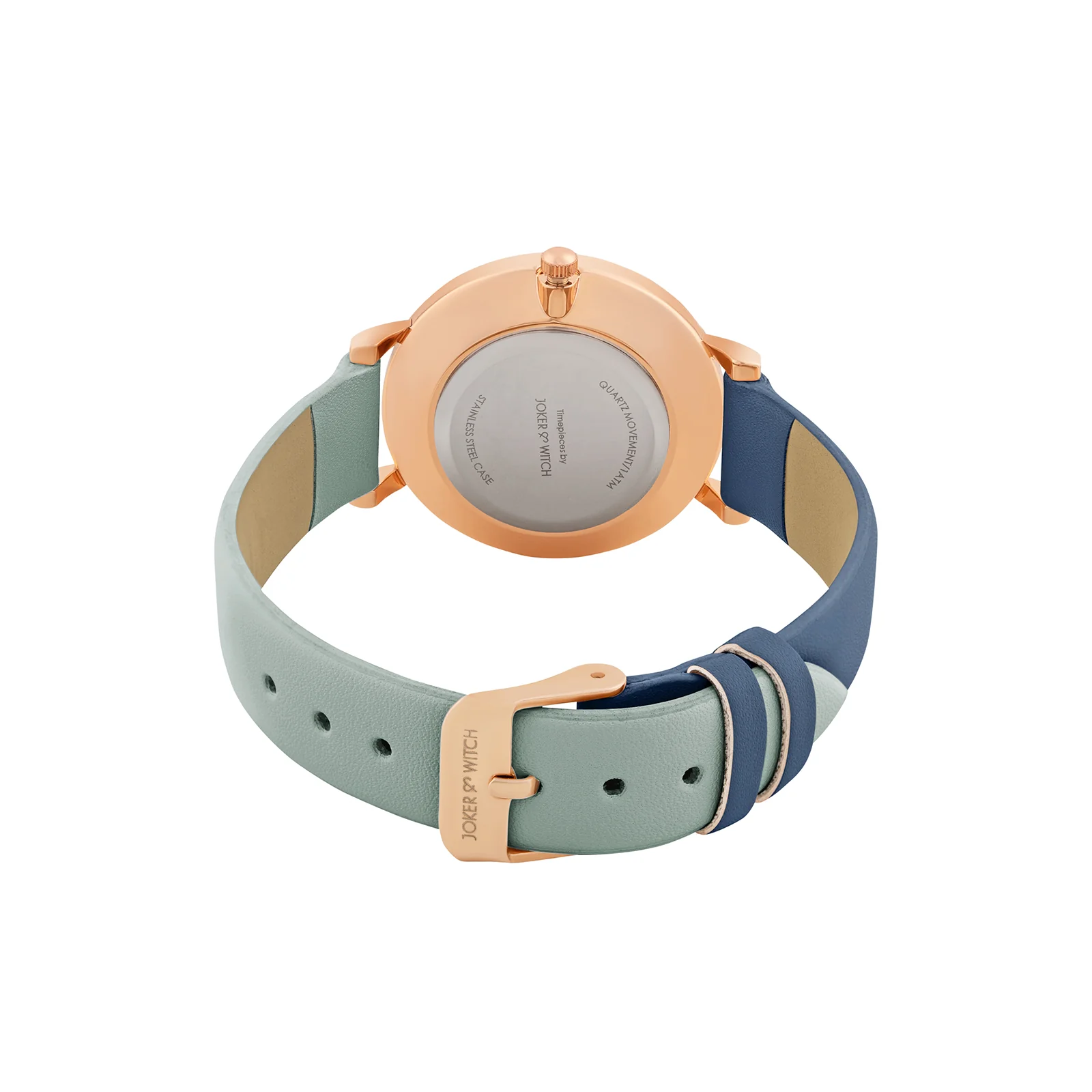 Aurora White Medium Dial Blue PU Strap Women's Watch - Image 6
