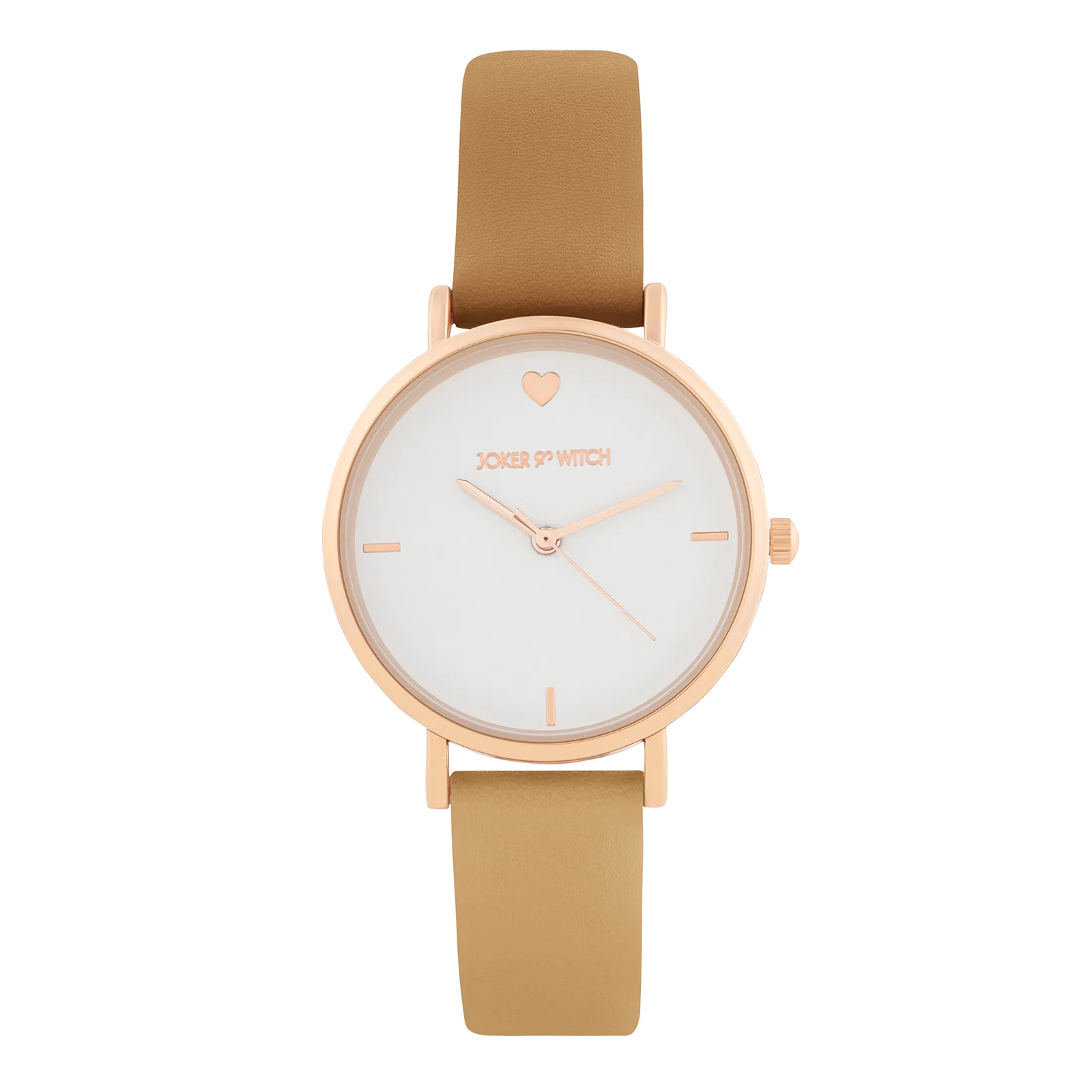 Aurora White Medium Dial Tan PU Strap Women's Watch - Image 3