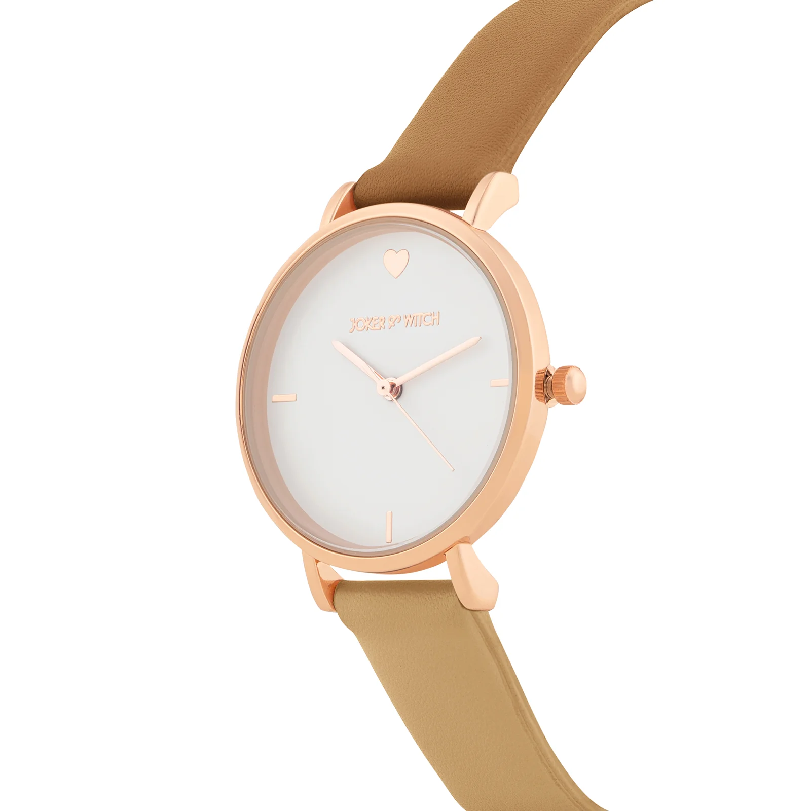 Aurora White Medium Dial Tan PU Strap Women's Watch - Image 4