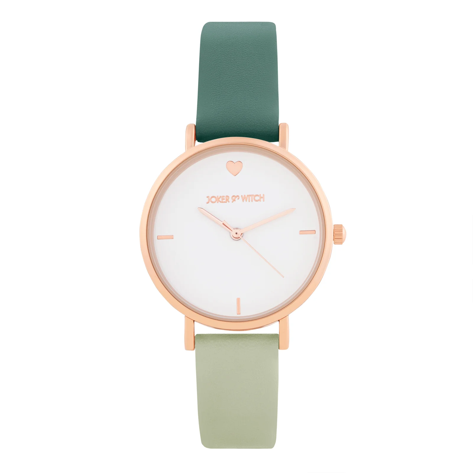 Aurora White Medium Dial Green PU Strap Women's Watch - Image 3