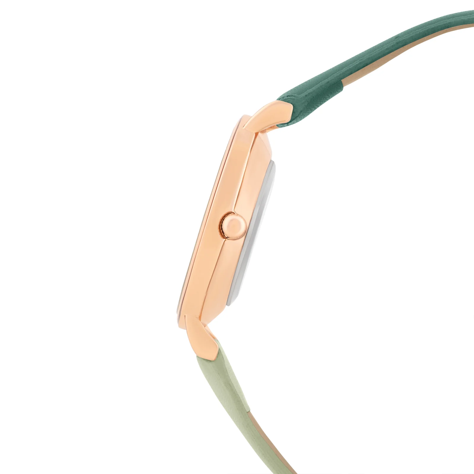 Aurora White Medium Dial Green PU Strap Women's Watch - Image 5