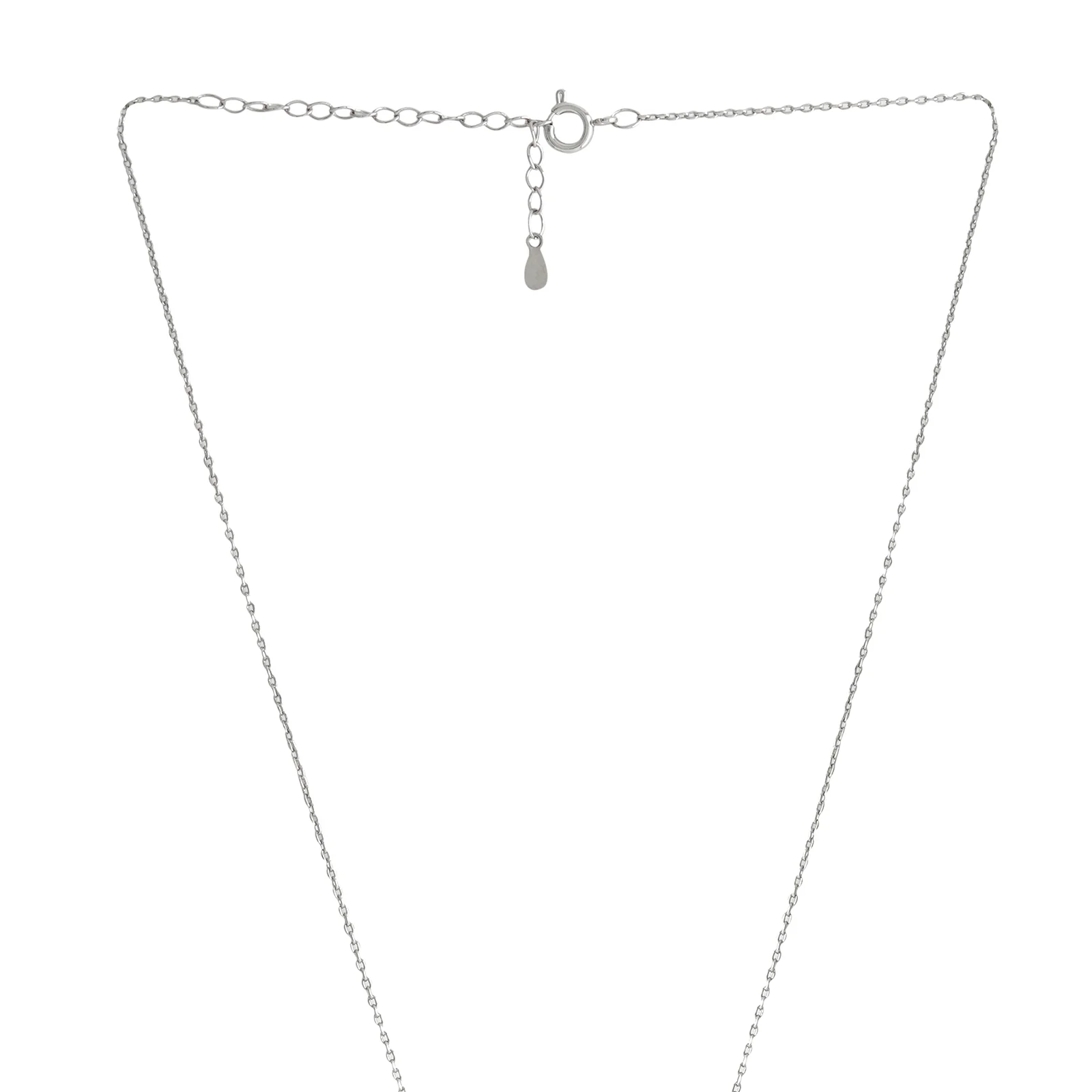 Aveline Drop in a Heart Silver Necklace - Image 5
