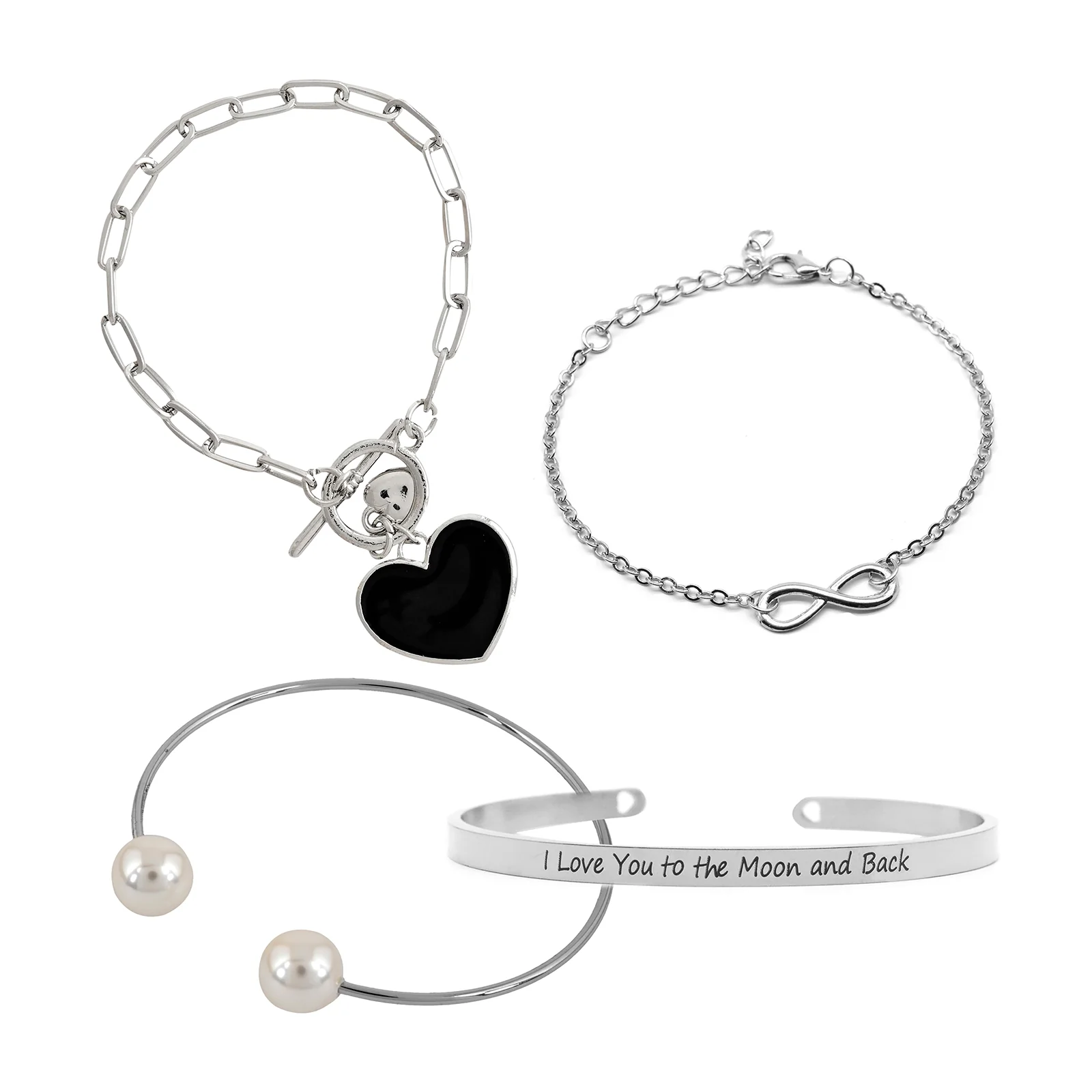 Avonlea Set of 4  Silver Bracelet Set - Image 2