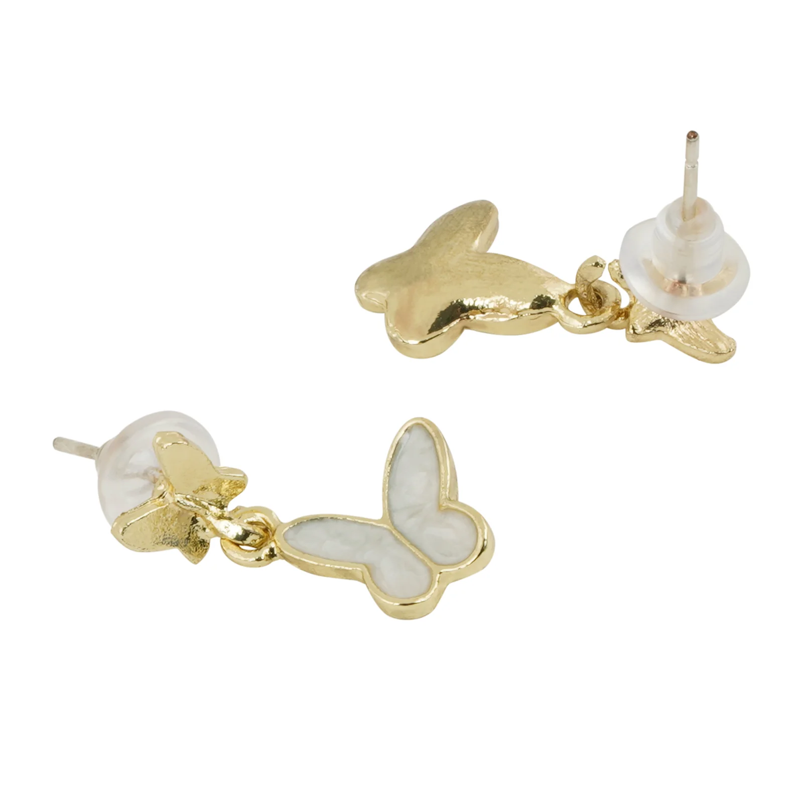 Bailley White Butterfly Earrings - Image 5