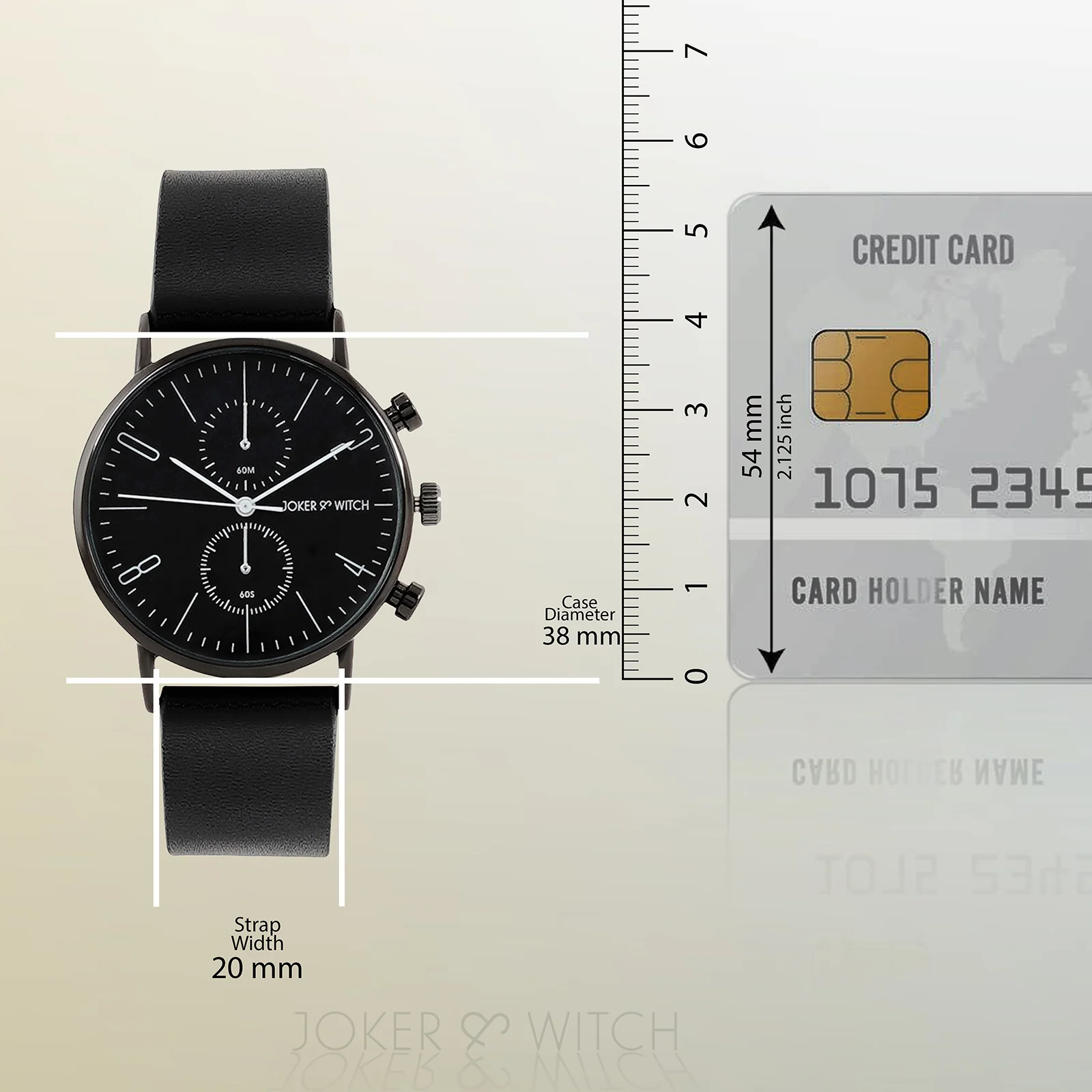 Bangkok Black Large Dial PU Strap Men's Watch - Image 8