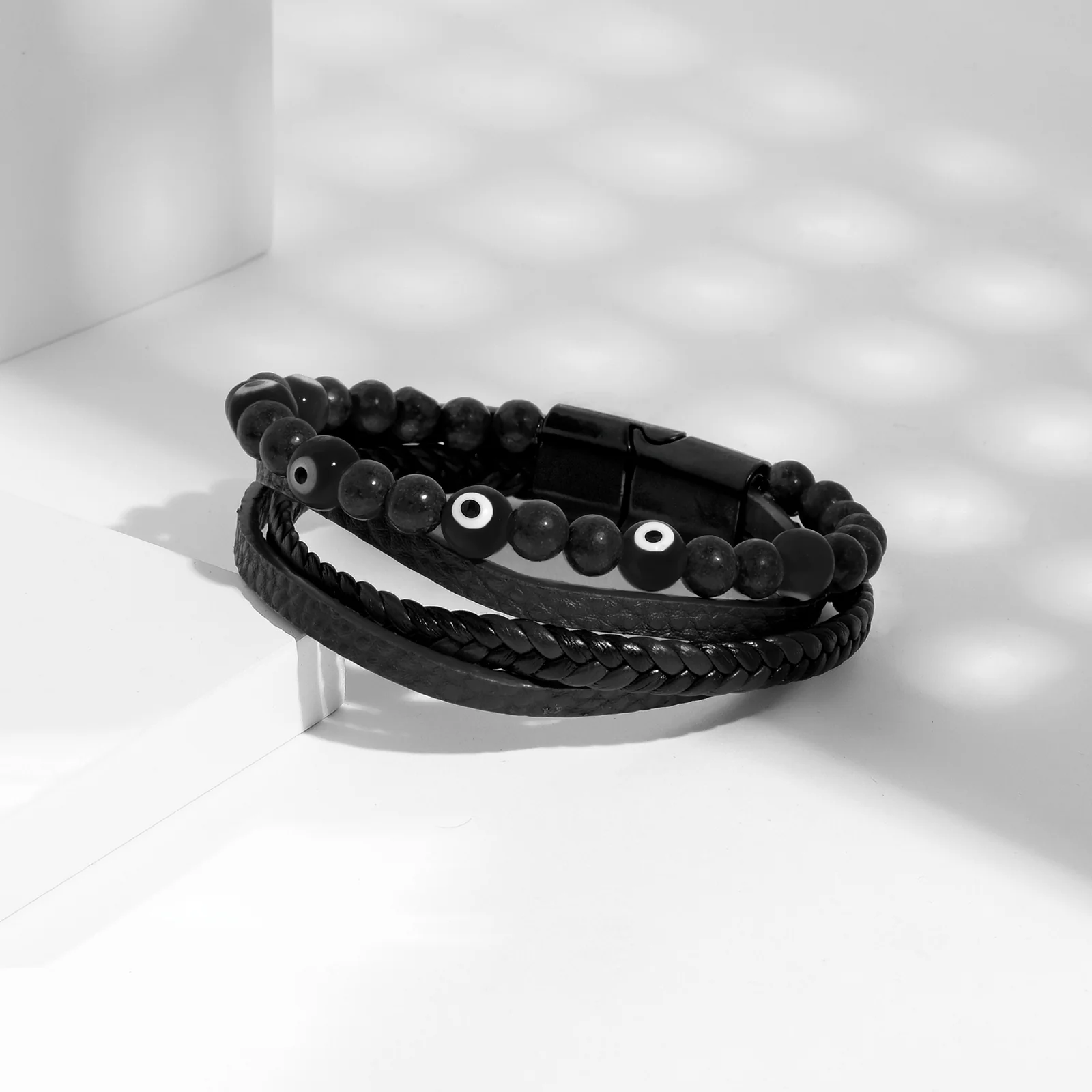Battle Band Black Men's Bracelet - Image 2