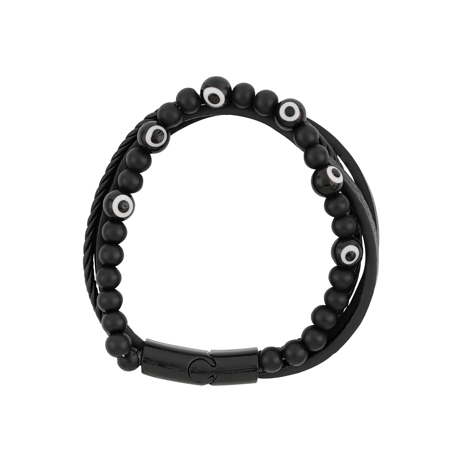 Battle Band Black Men's Bracelet - Image 5