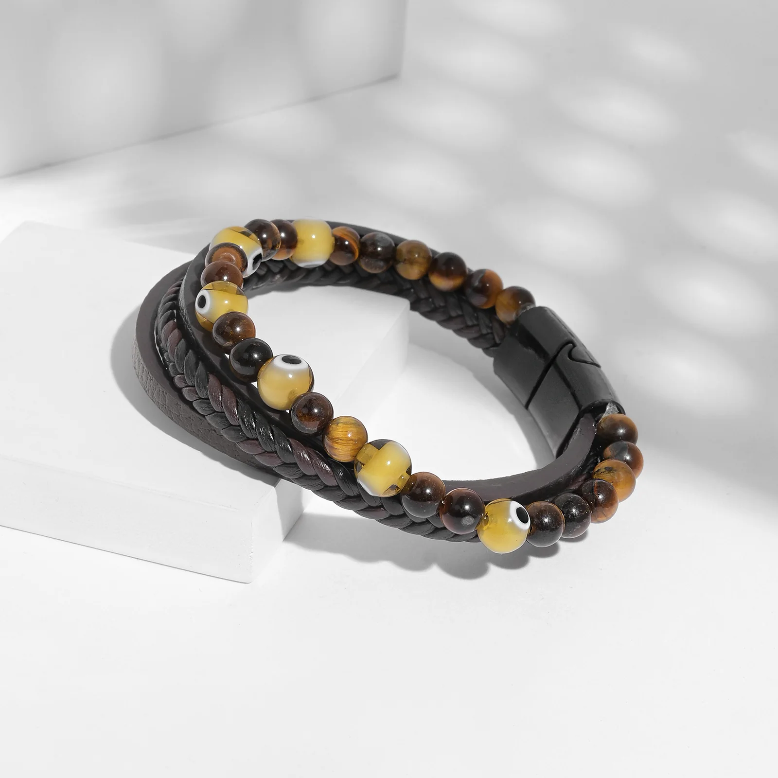 Battle Band Brown Men's Bracelet - Image 2