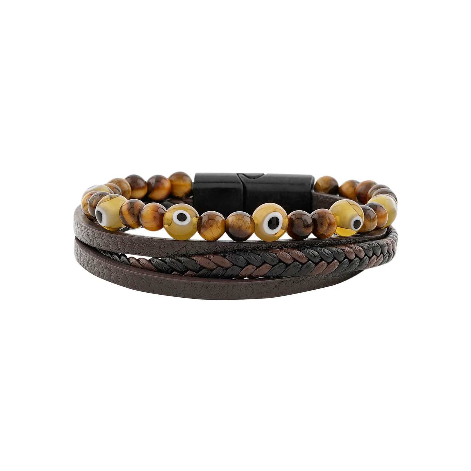 Battle Band Brown Men's Bracelet - Image 3