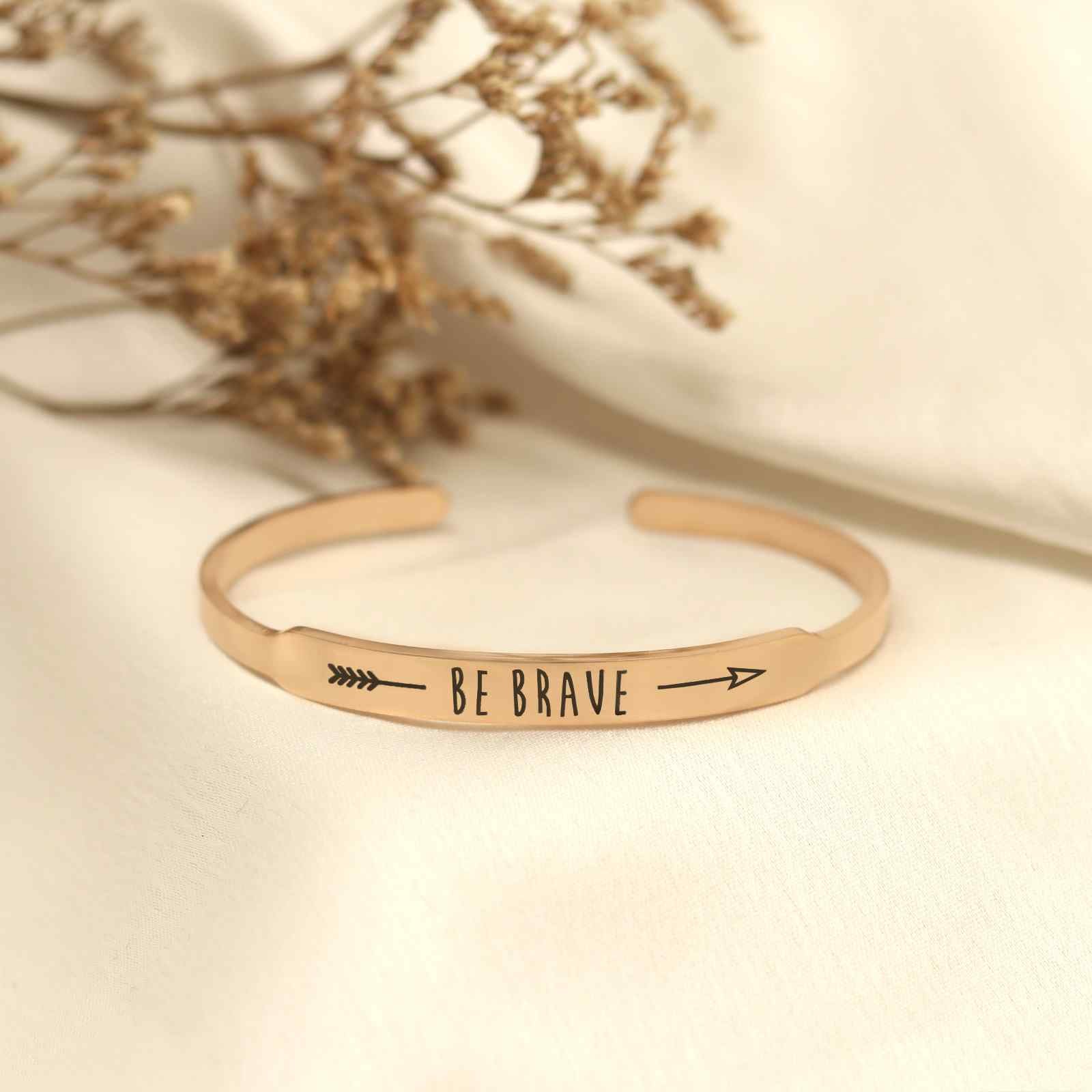 Be Brave Rose Gold Mantra Band - Image 2