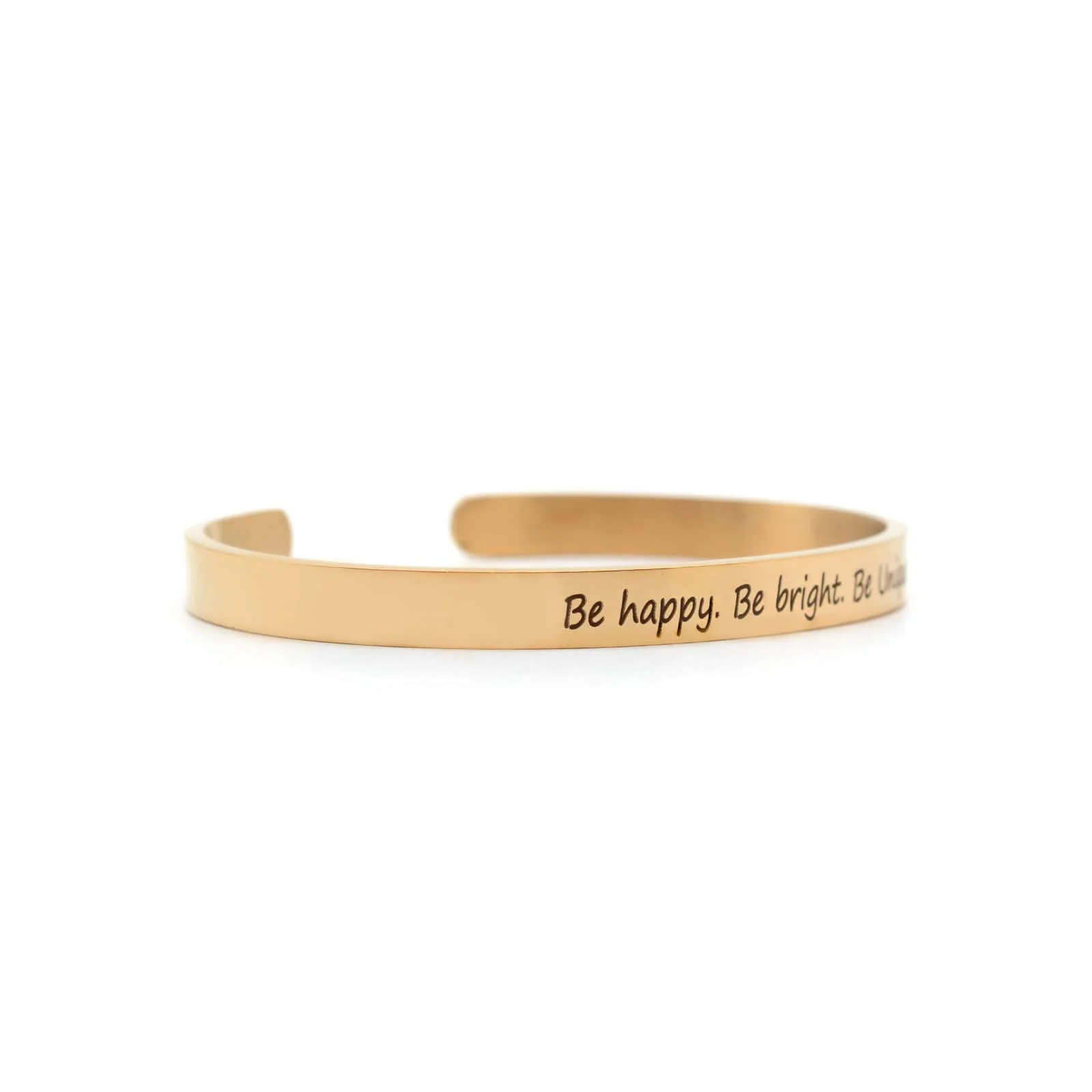 Be Happy, Be Bright, Be Unique Rose Gold Mantra Band - Image 3