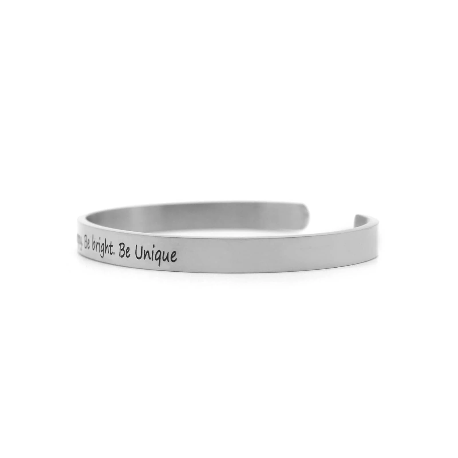 Be Happy, Be Bright, Be Unique Silver Mantra Band - Image 4