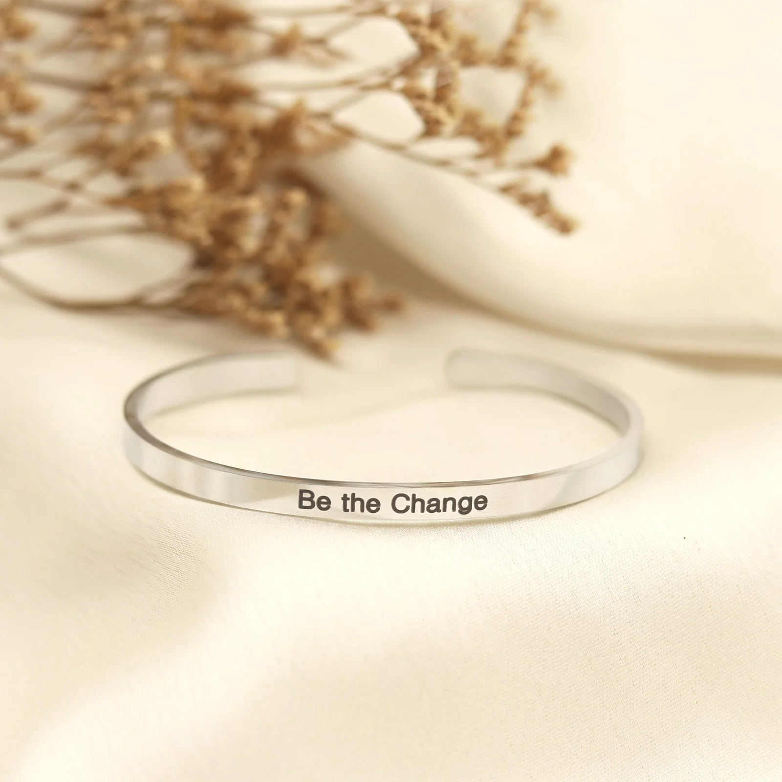 Be The Change Silver Mantra Band - Image 2