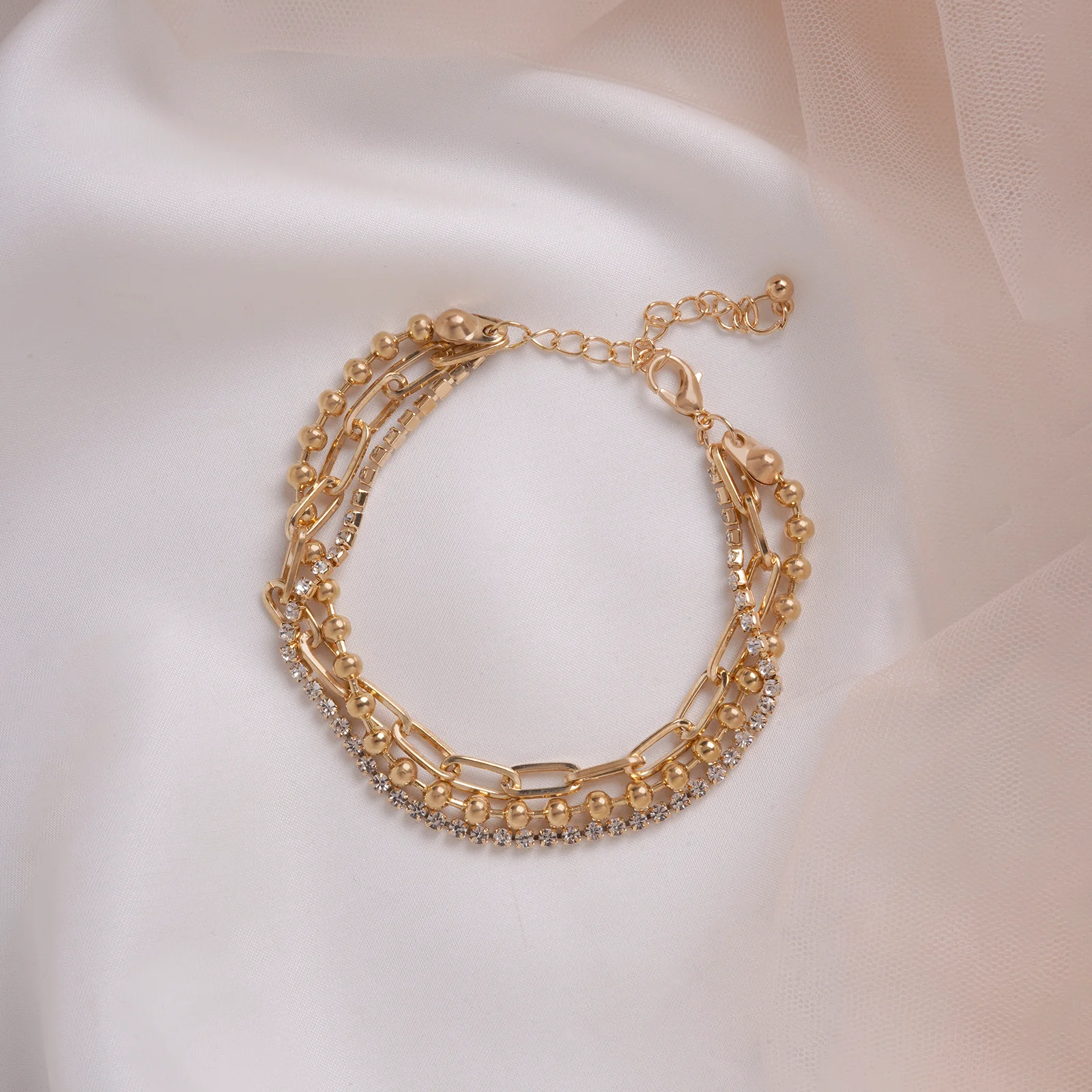 Bewitched Beaded Golden Chain Bracelet - Image 2