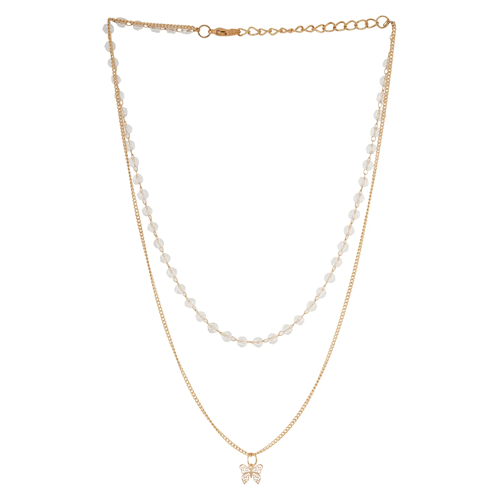 Beaded Wing Layered Necklace - Image 2