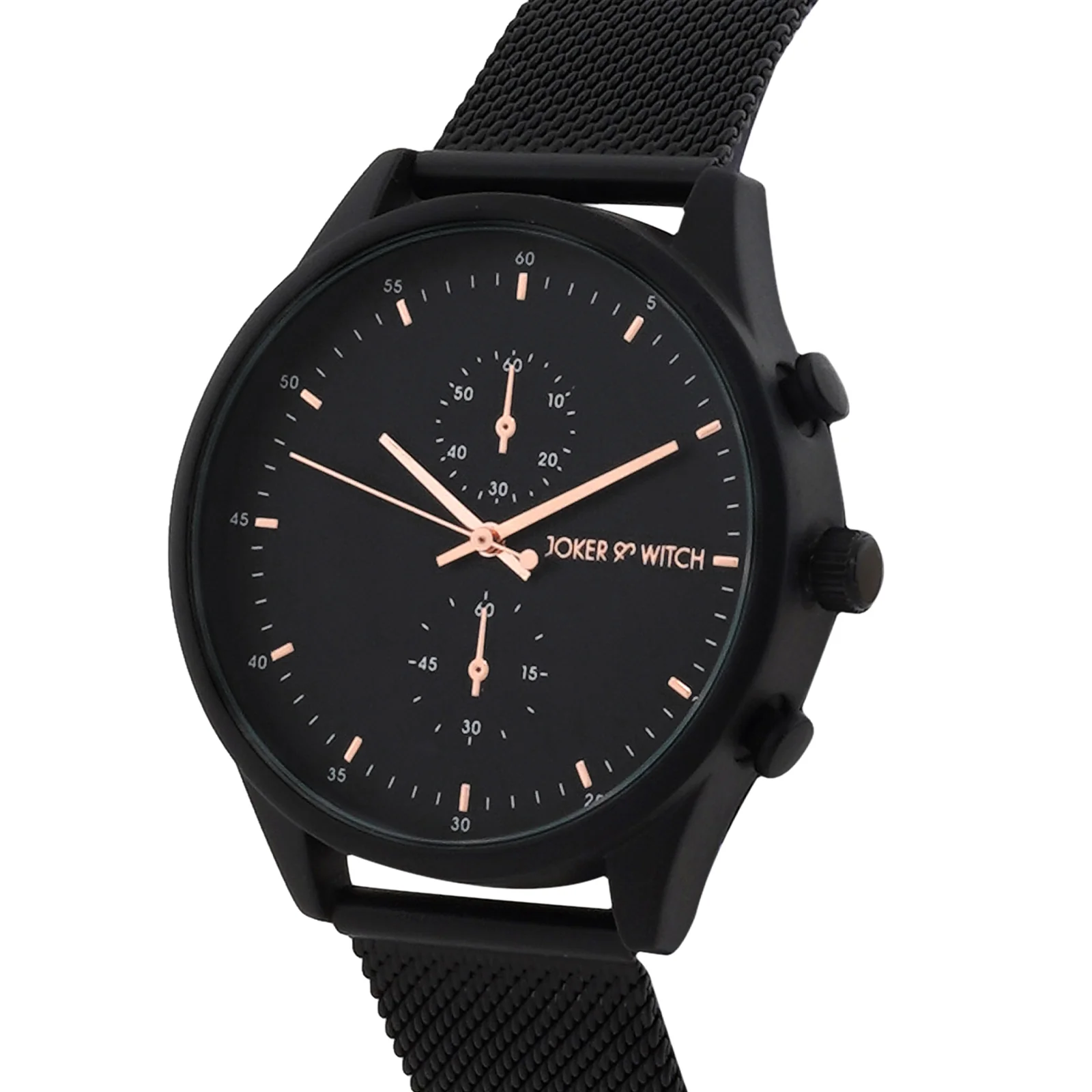 Beetle Black Large Dial Mesh Strap Men's Watch - Image 4