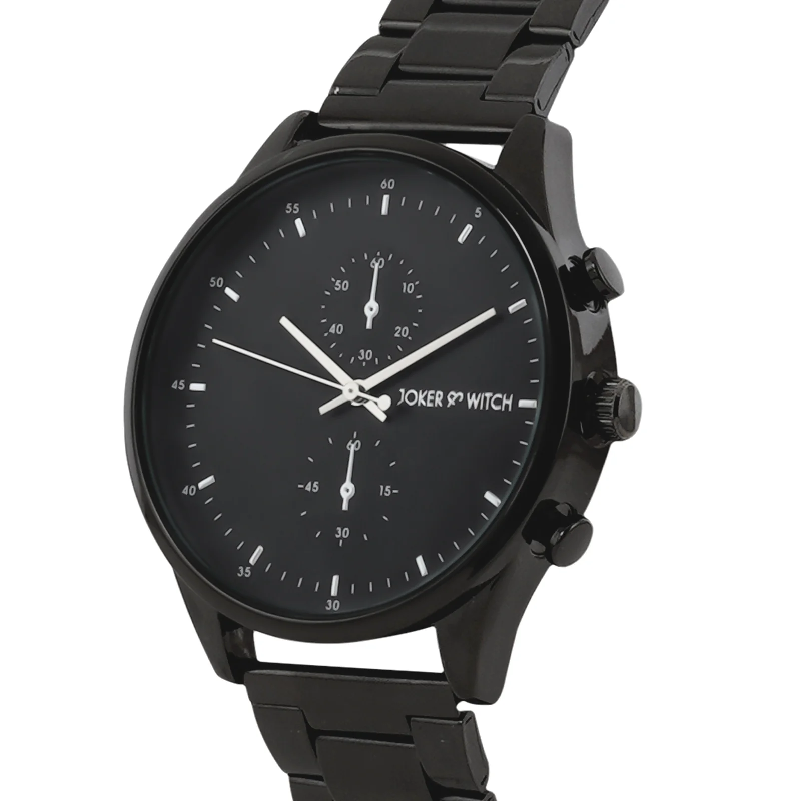 Beetle Black Large Dial Linked Chain Strap Men's Watch - Image 4
