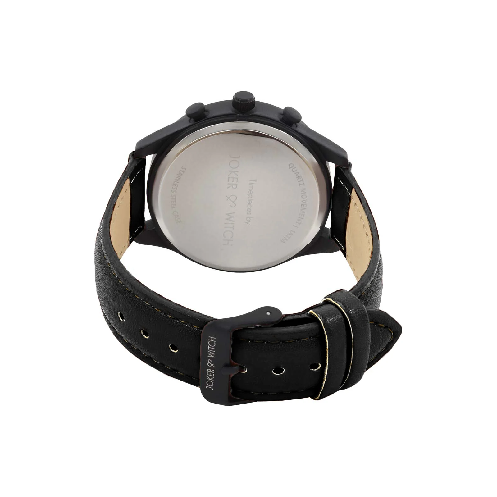 Beetle Black Large Dial PU Strap Men's Watch - Image 4