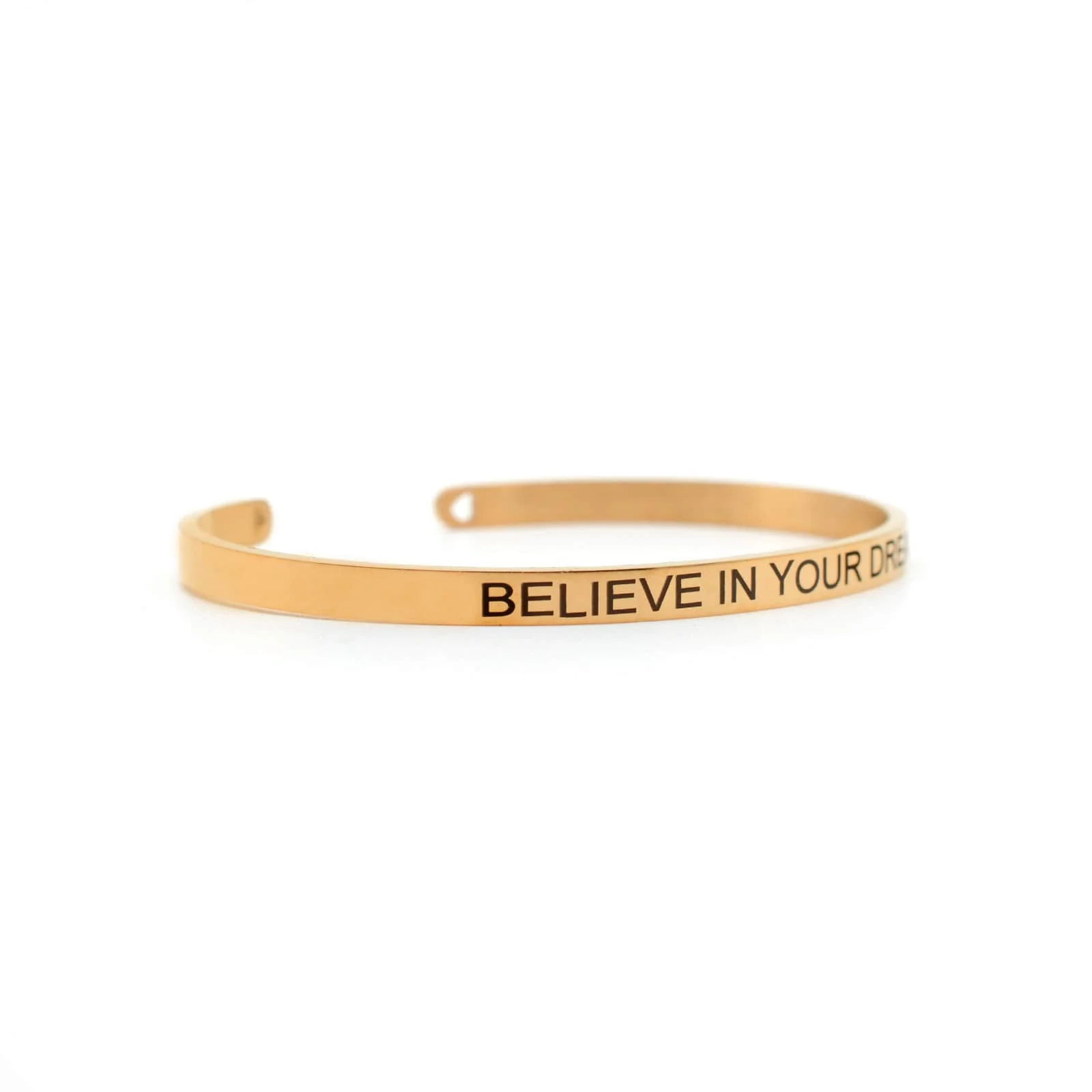 Believe In Your Dreams Rose Gold Mantra Band - Image 3