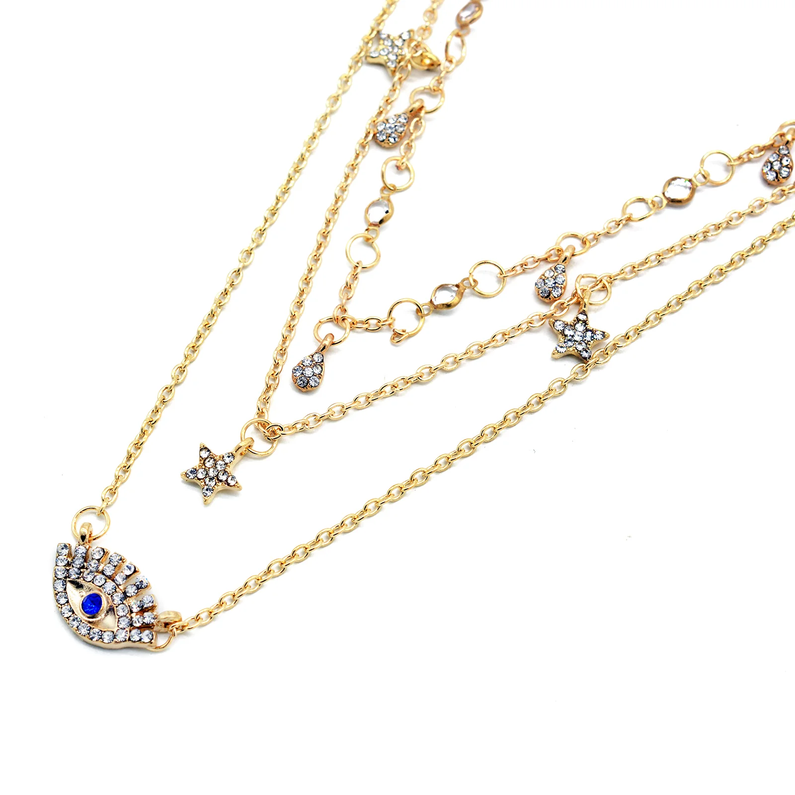 Bella Evil Eye Layered Necklace - Image 5