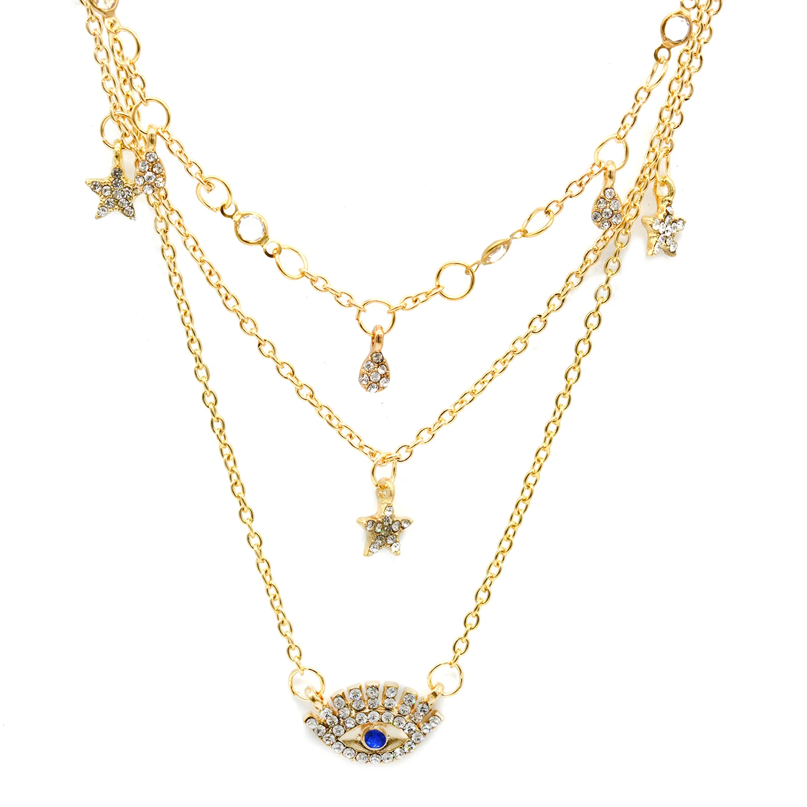 Bella Evil Eye Layered Necklace - Image 7