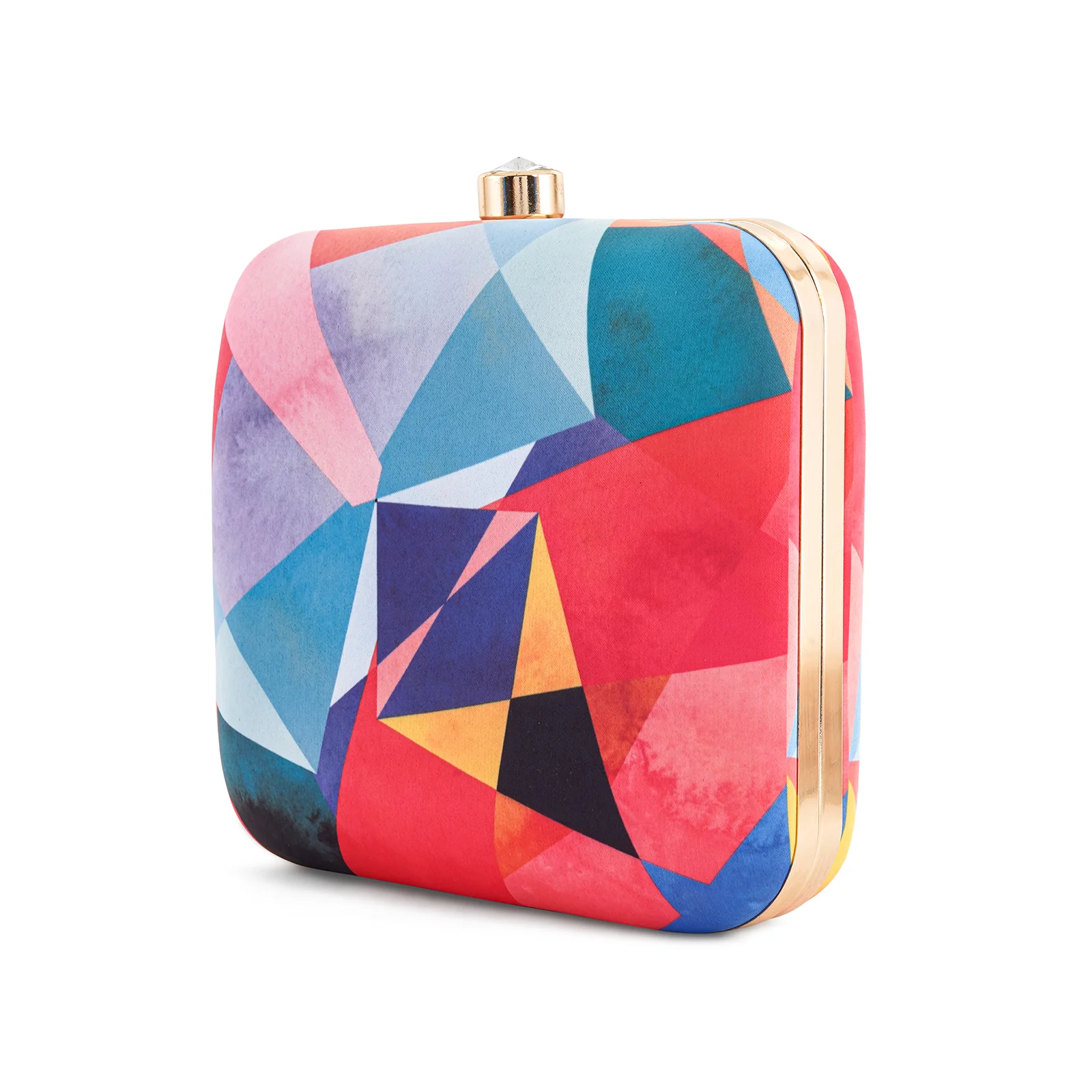 Berry Curacao Multicolour Printed Clutch - Image 5