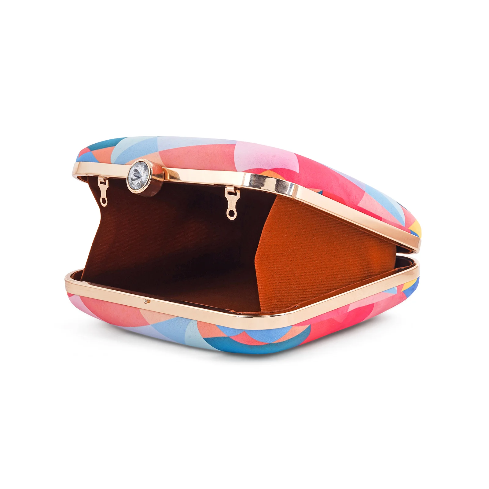 Berry Curacao Multicolour Printed Clutch - Image 7
