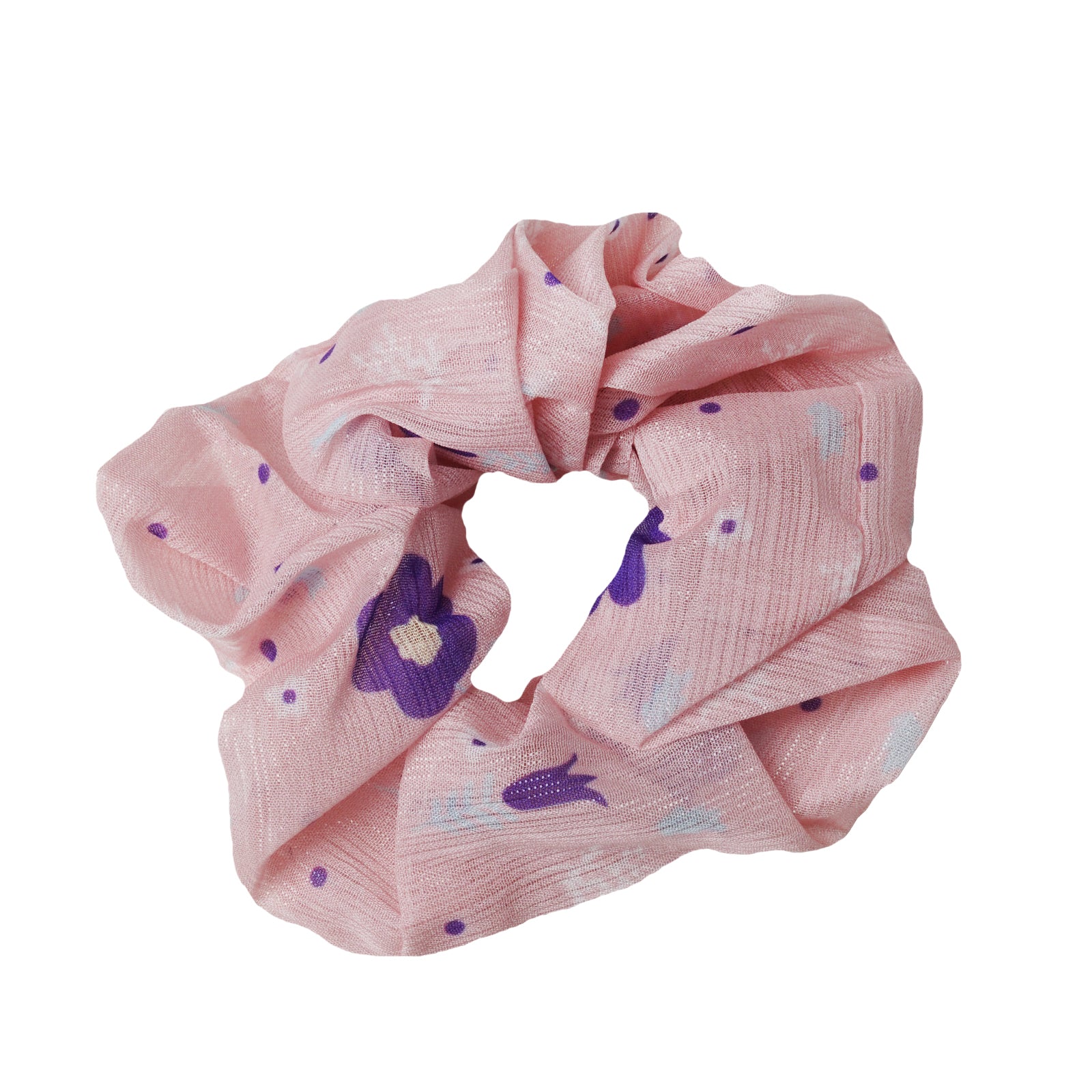 Beso Chiffon Peach Scrunchie - Image 2