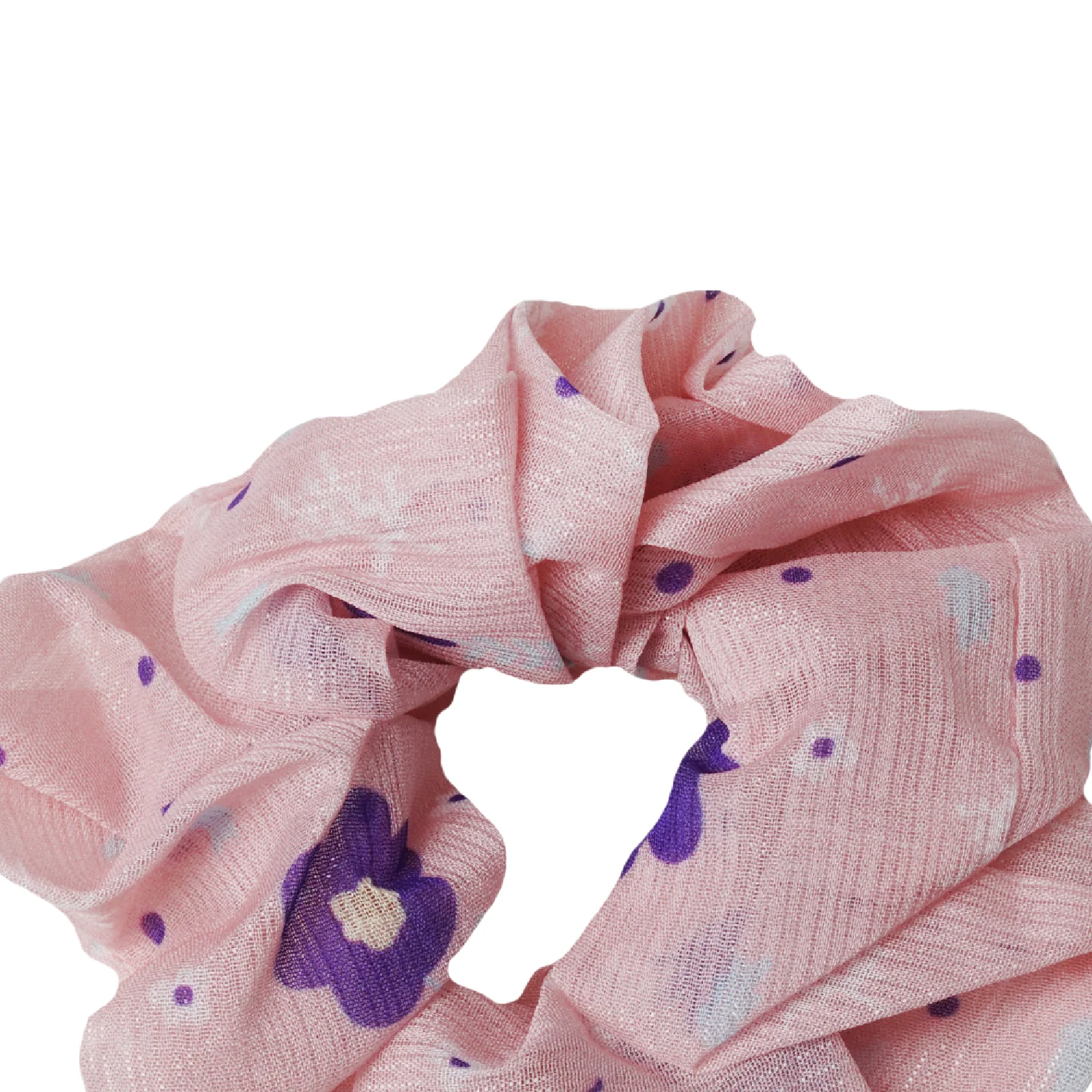 Beso Chiffon Peach Scrunchie - Image 4