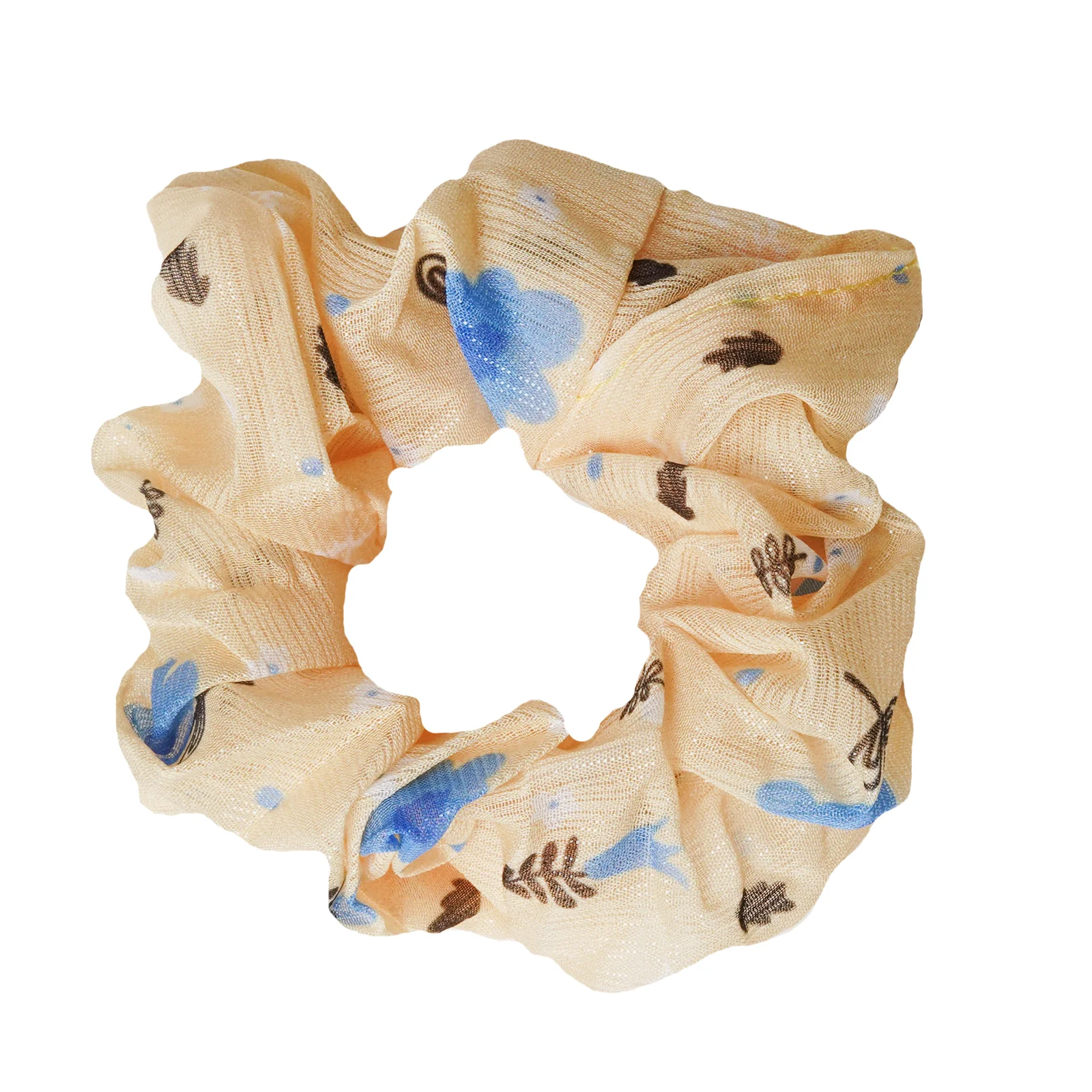 Beso Chiffon Yellow Scrunchie - Image 2